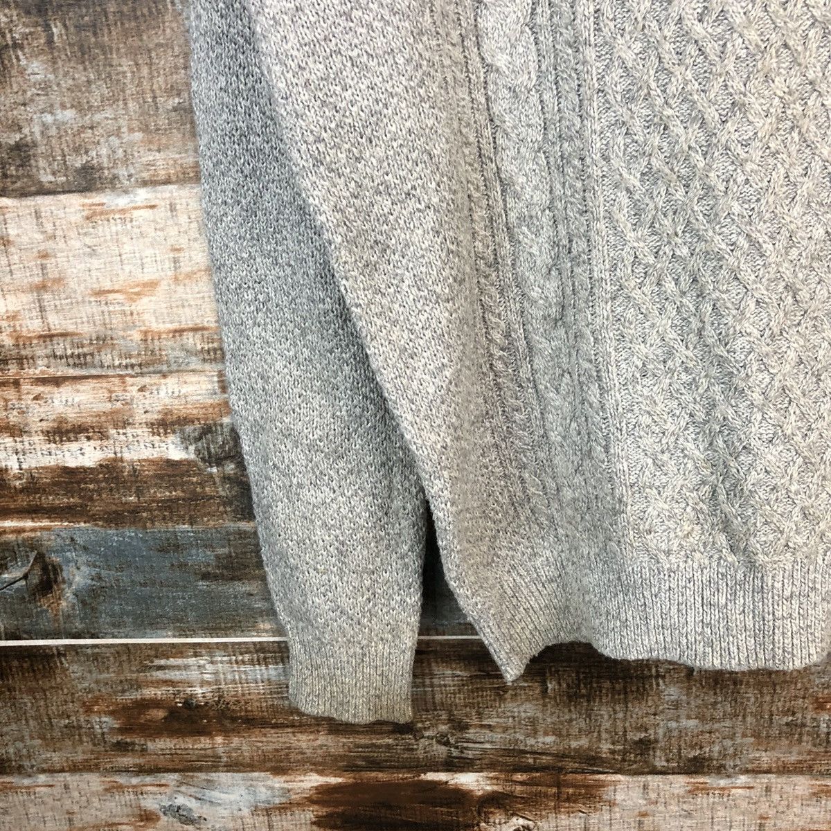 Homespun Knitwear × Japanese Brand × Vintage Uniqlo Heatech Grey Knitwear #A1710 Size XL / US 12-14 / IT 48-50 - 7 Thumbnail