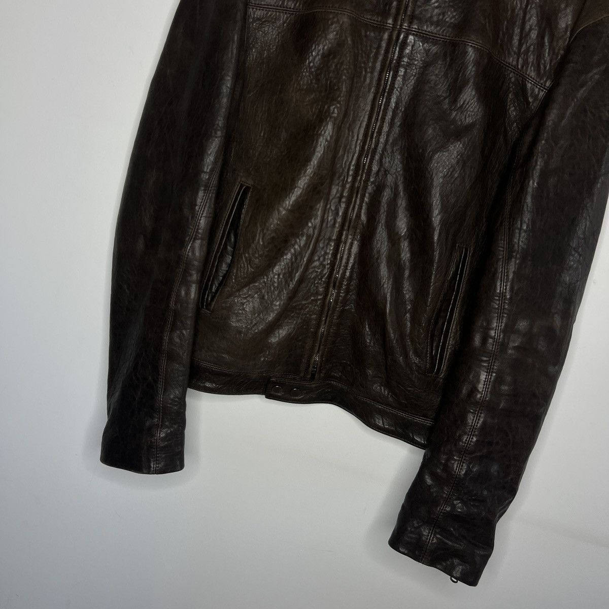 Genuine Leather × Vintage 🔥Vintage Avantgarde Genuine Leather Jacket Ramones Biker Size US M / EU 48-50 / 2 - 7 Thumbnail