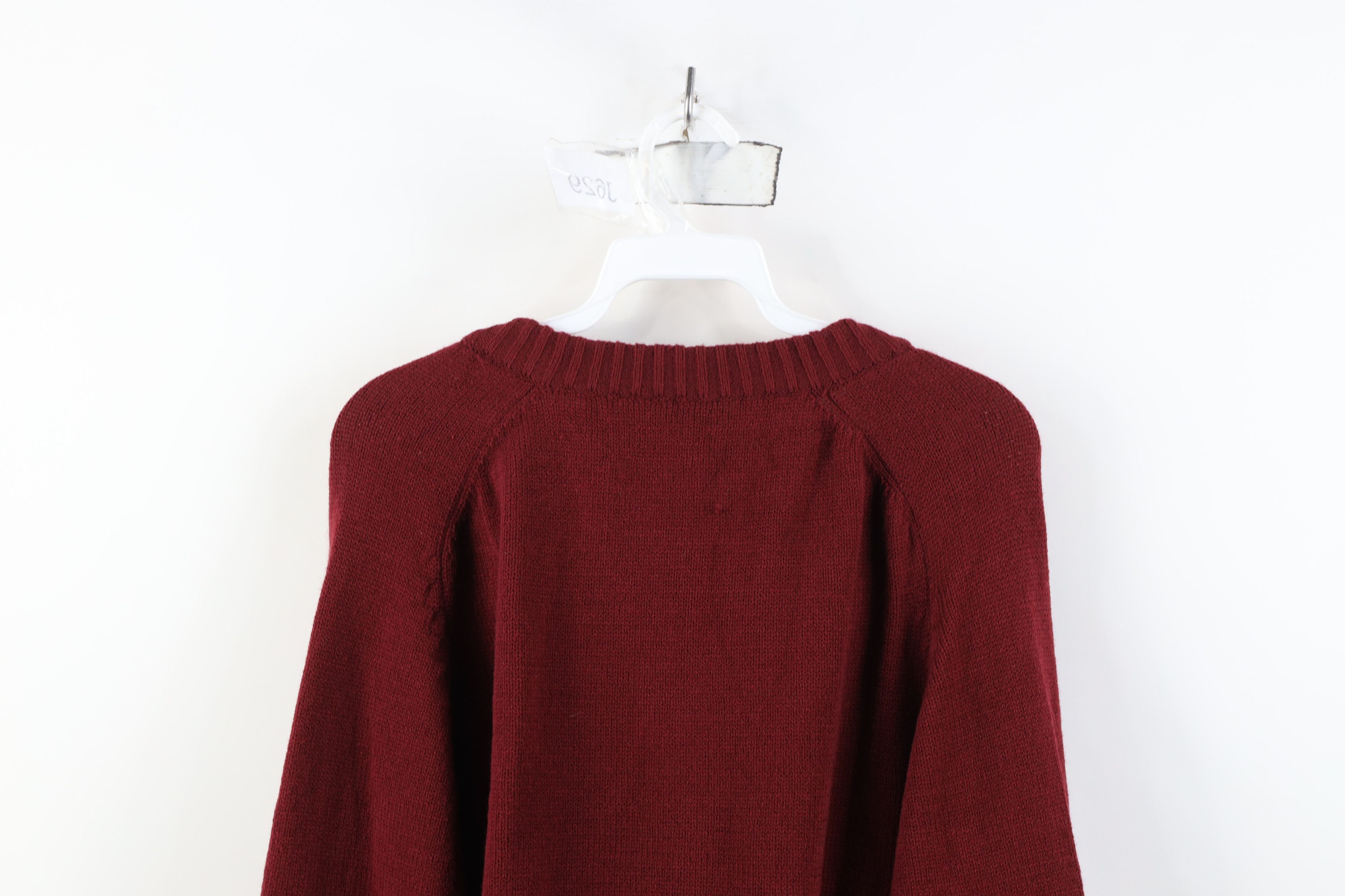 Vintage Vintage 70s Streetwear Chunky Cable Knit V-Neck Sweater Size US L / EU 52-54 / 3 - 11 Thumbnail