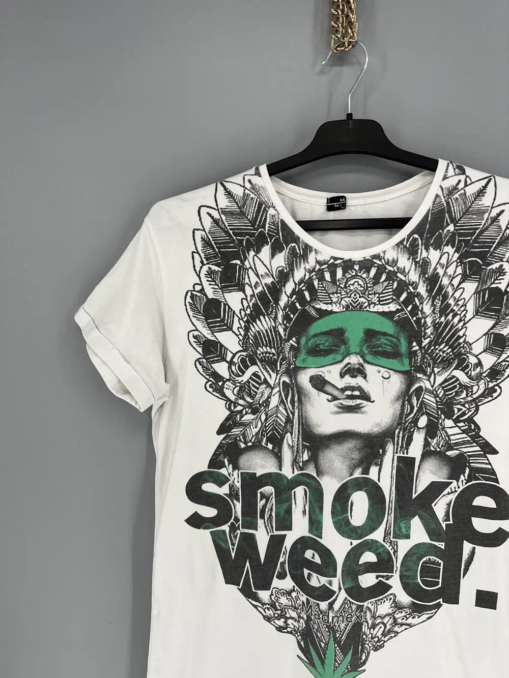 Band Tees × Vintage Vintage 90s Buds Smoke Weed Rasta Drugs Tee Dope Cannabis Size US M / EU 48-50 / 2 - 4 Thumbnail