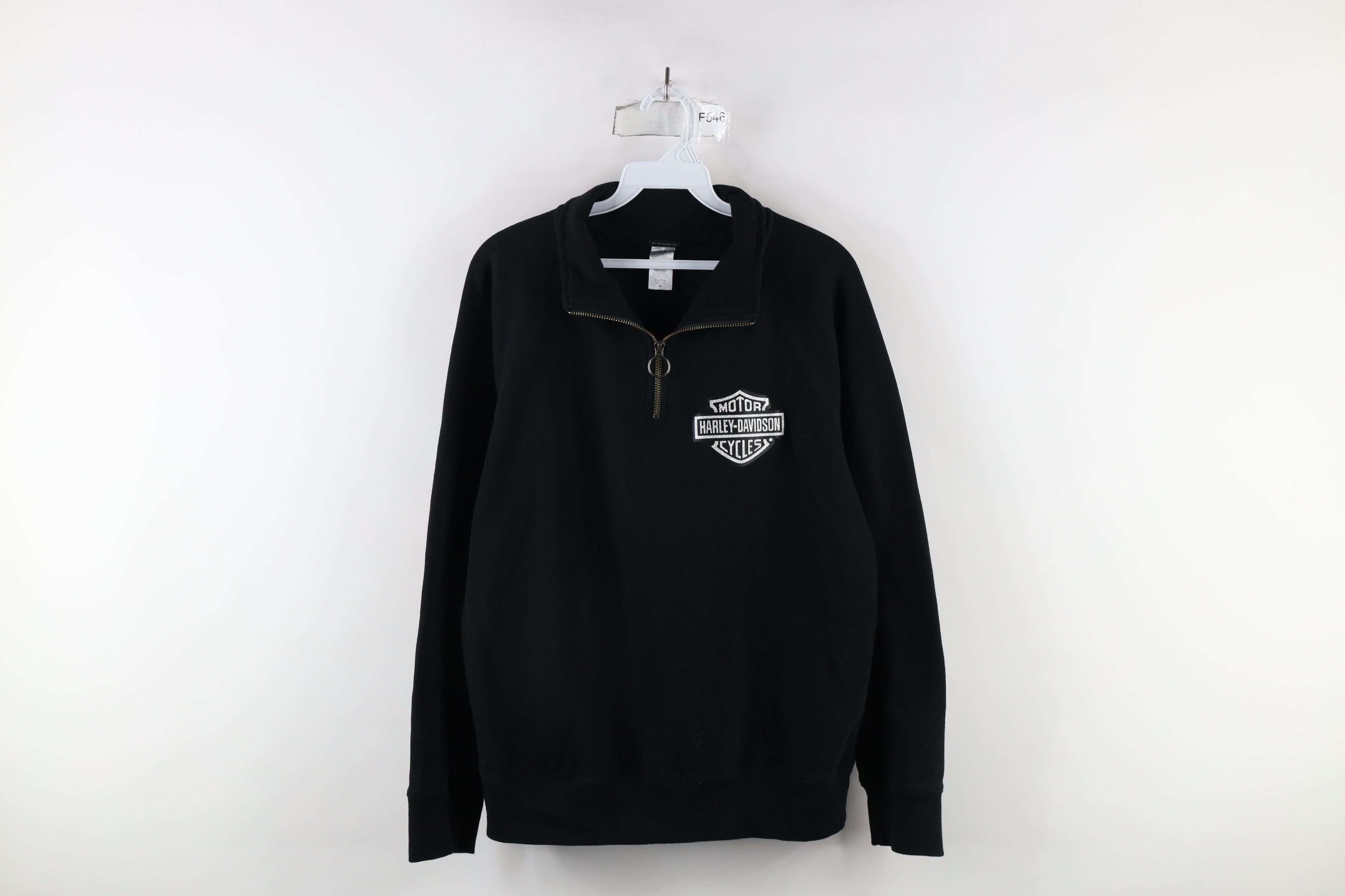 Harley Davidson × Vintage Harley Davidson Faded Out Wings Flower Half Zip Sweatshirt Size M / US 6-8 / IT 42-44 - 1 Thumbnail