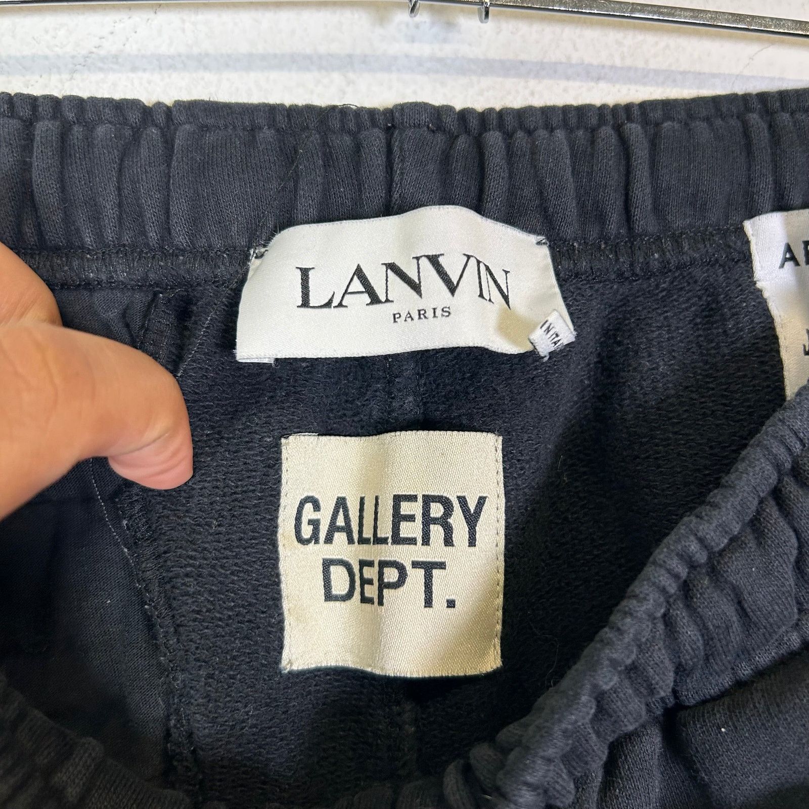 Gallery Dept. × Lanvin Gallery Dept x Lanvin Black Paint Splatter Sweatpants Size 26" / US 2 / IT 38 - 6 Thumbnail