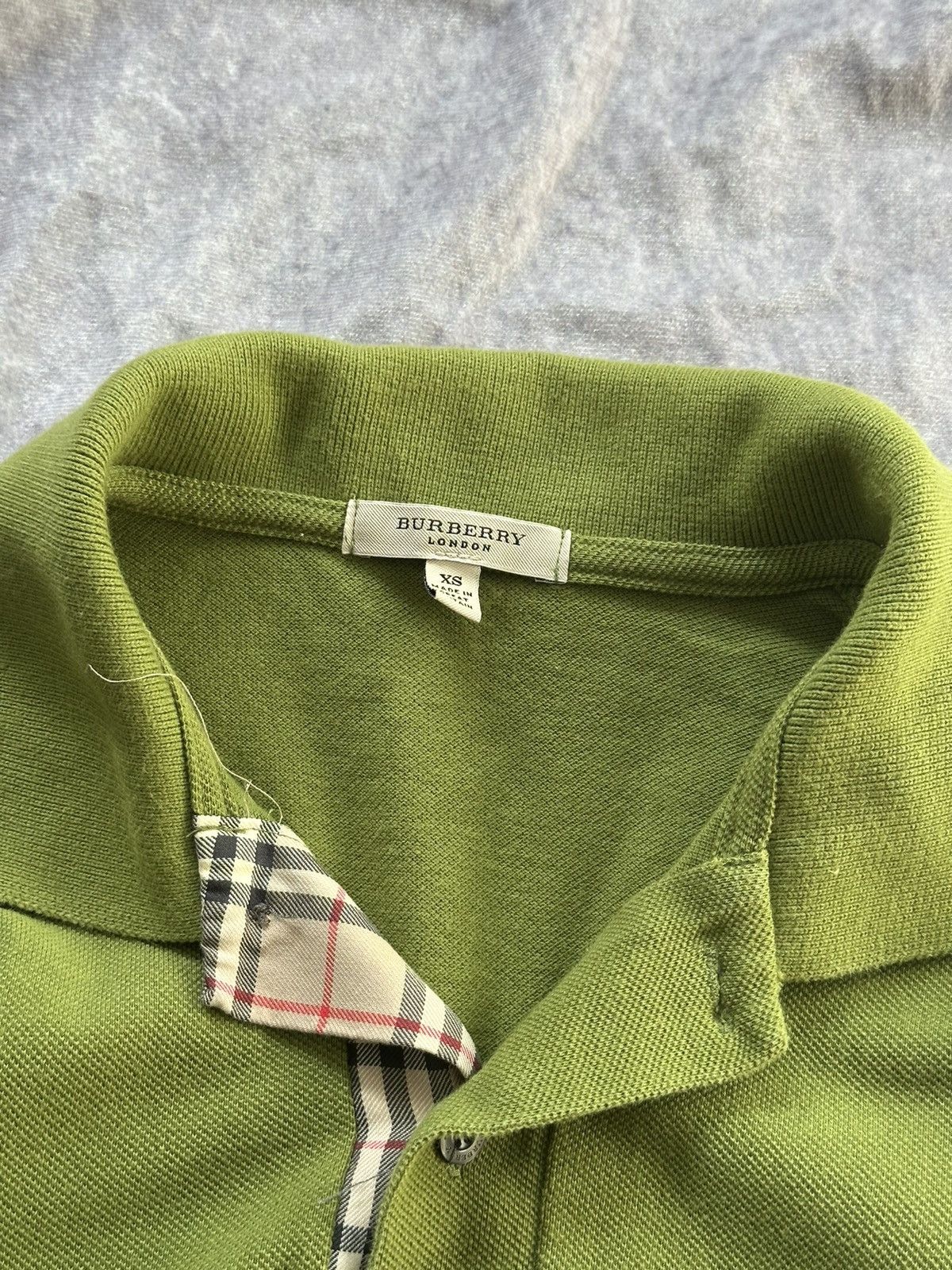 Burberry Burberry London Pique Polo Golf Shirt Short Sleeve Green Size US XS / EU 42 / 0 - 6 Thumbnail
