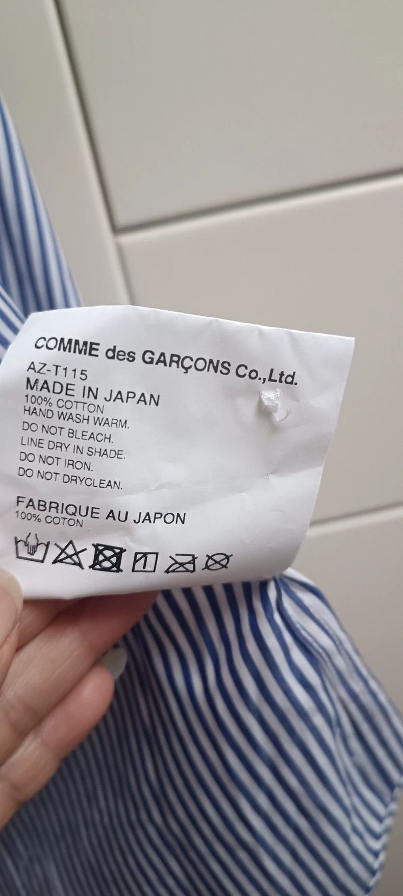 Comme des Garcons Comme Des Garcons Blue and White Stripe Black Heart Long S Size M / US 6-8 / IT 42-44 - 9 Thumbnail
