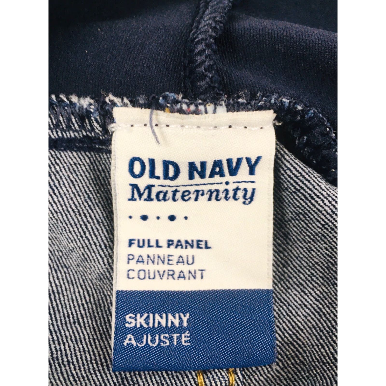Old Navy Old Navy Jeans Size 6 Dark Blue Maternity Full Panel Skinny Straight Leg Pockets Size 28" / US 6 / IT 42 - 7 Thumbnail