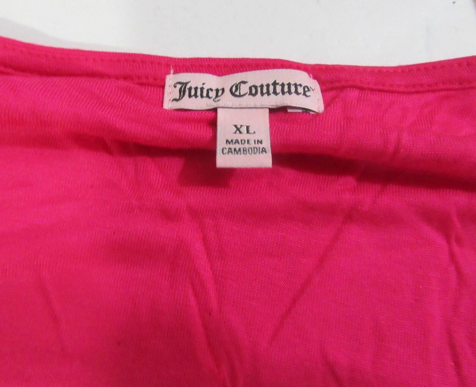Juicy Couture Jeans Juicy Couture Women Shirt Pink with Black Bling Logo Size XL Size XL / US 12-14 / IT 48-50 - 3 Thumbnail