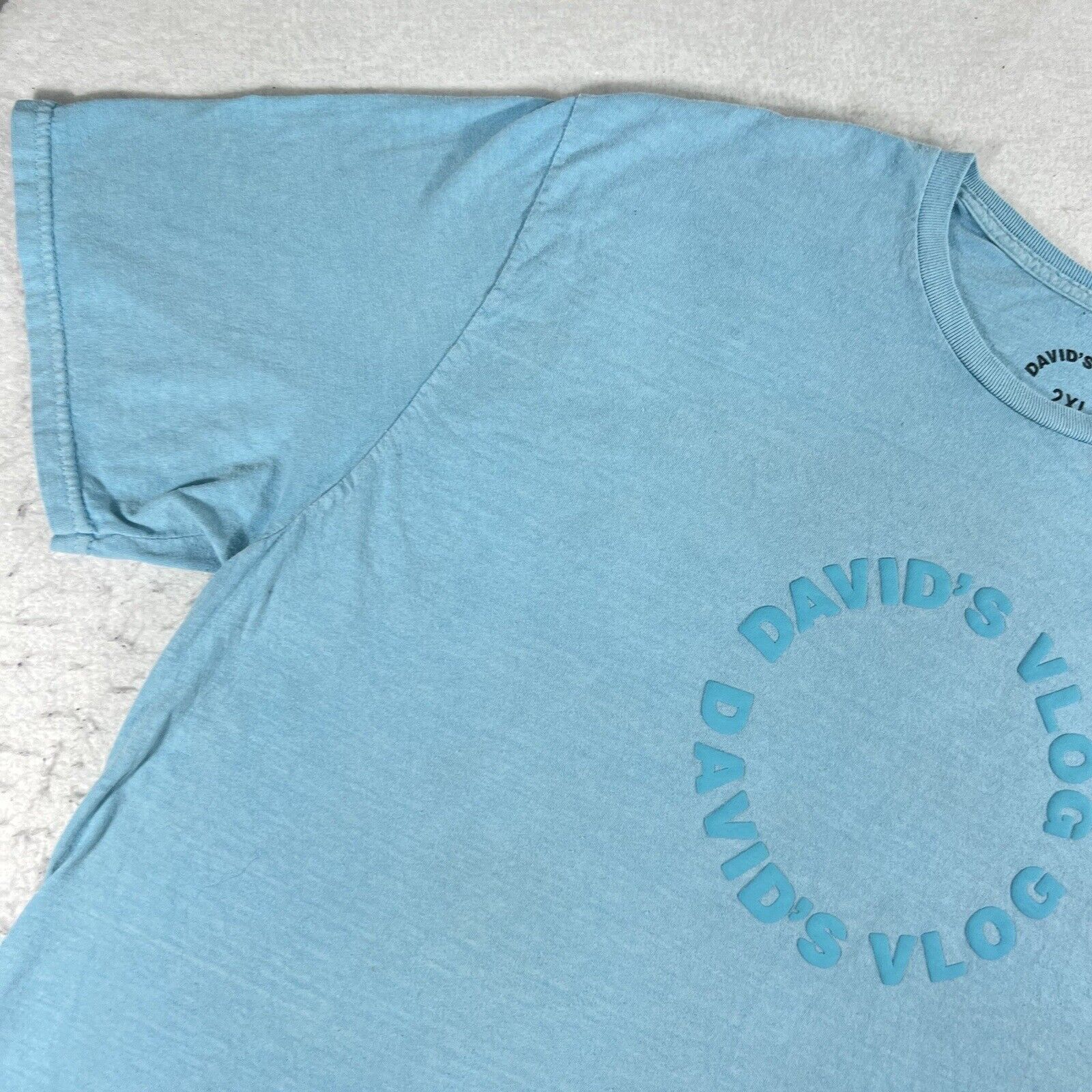 Other David's Vlog XXL Light Blue David Dobrick Graphic T Shirt Size US XXL / EU 58 / 5 - 5 Thumbnail