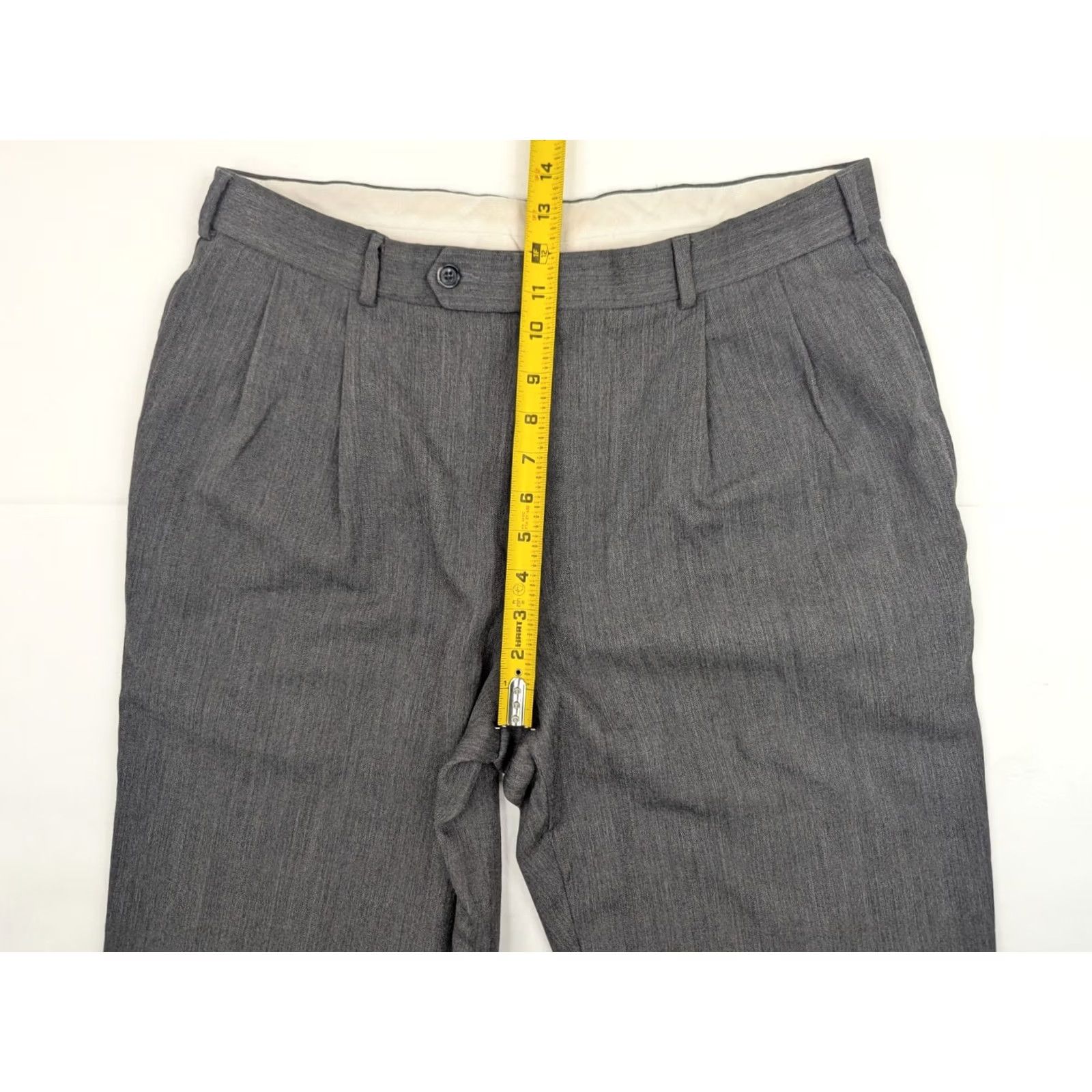 Brooks Brothers VINTAGE Brooks Brothers Dress Pants 35x29 Wool Gray Pleated Men Regular Straight Pants Size US 35 - 5 Thumbnail
