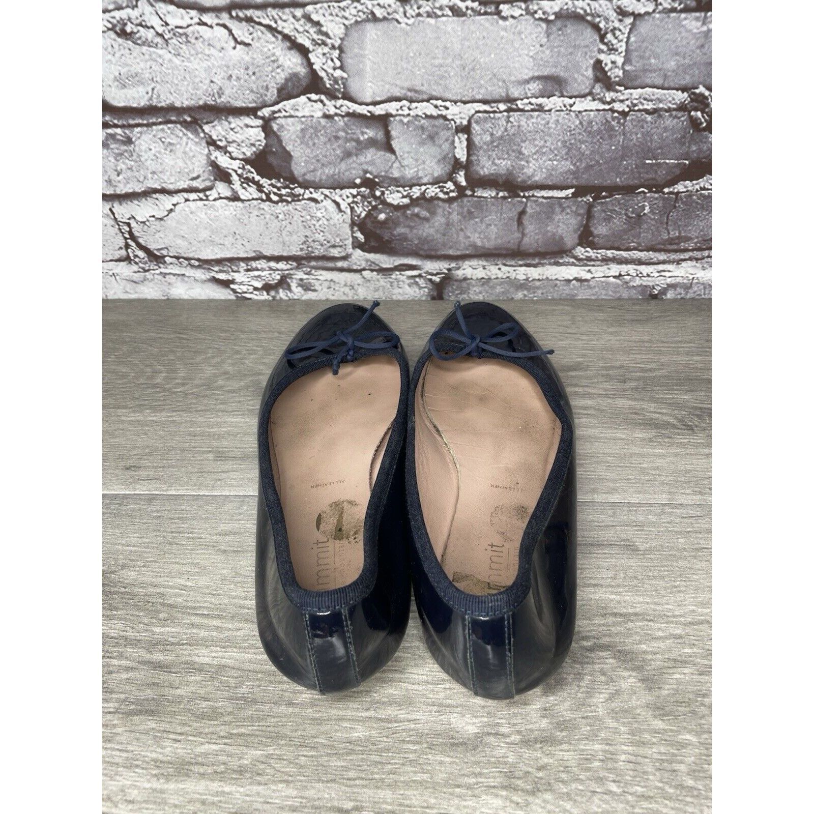 Summit Clothing Summit White Mountain Navy Blue Patent Bow Ballet Flats Wome Size US 8.5 / IT 38.5 - 14 Thumbnail