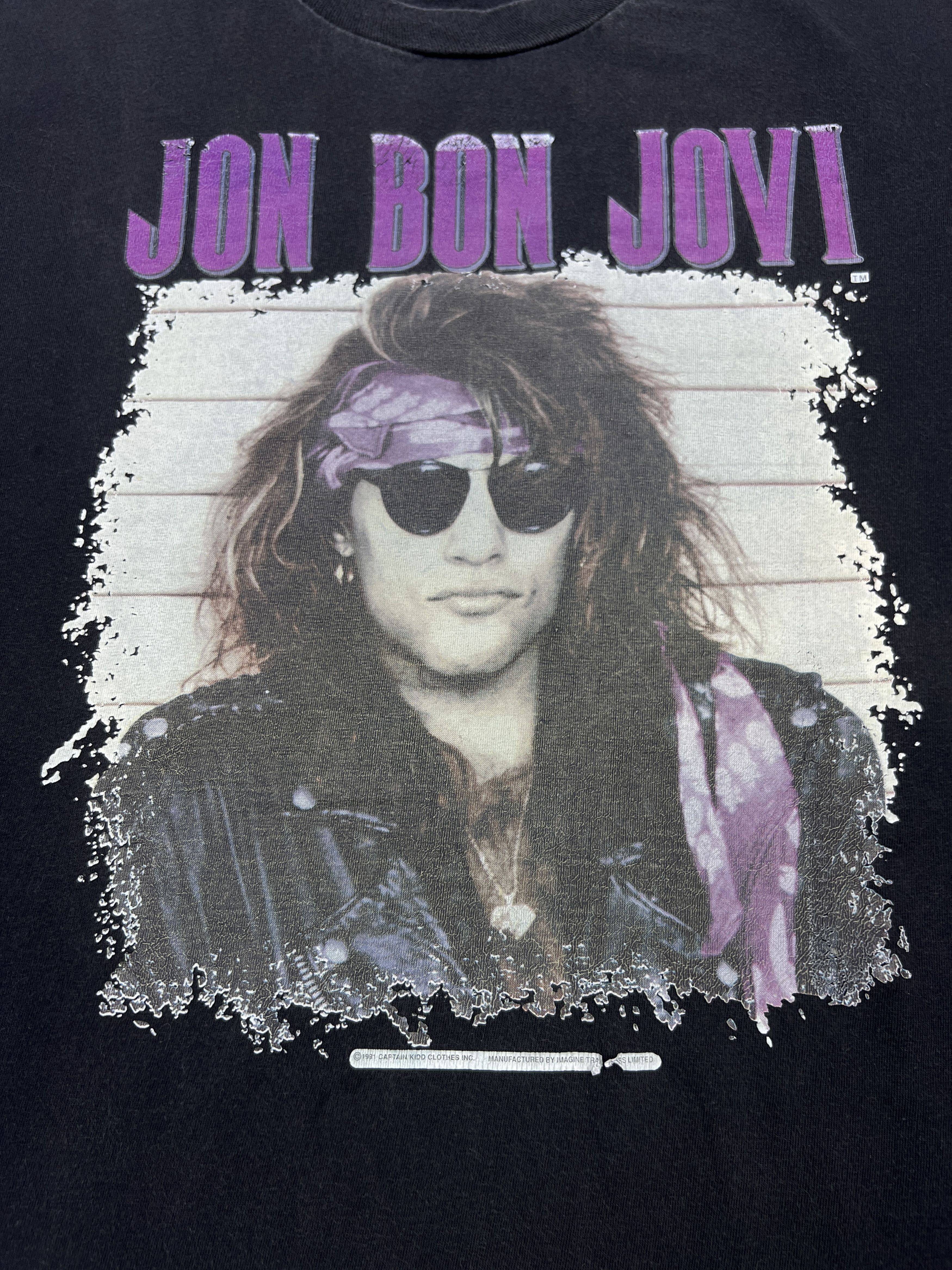 Band Tees × Vintage Vintage 1991 Jon Bon Jovi Printed Tee Size US M / EU 48-50 / 2 - 2 Thumbnail