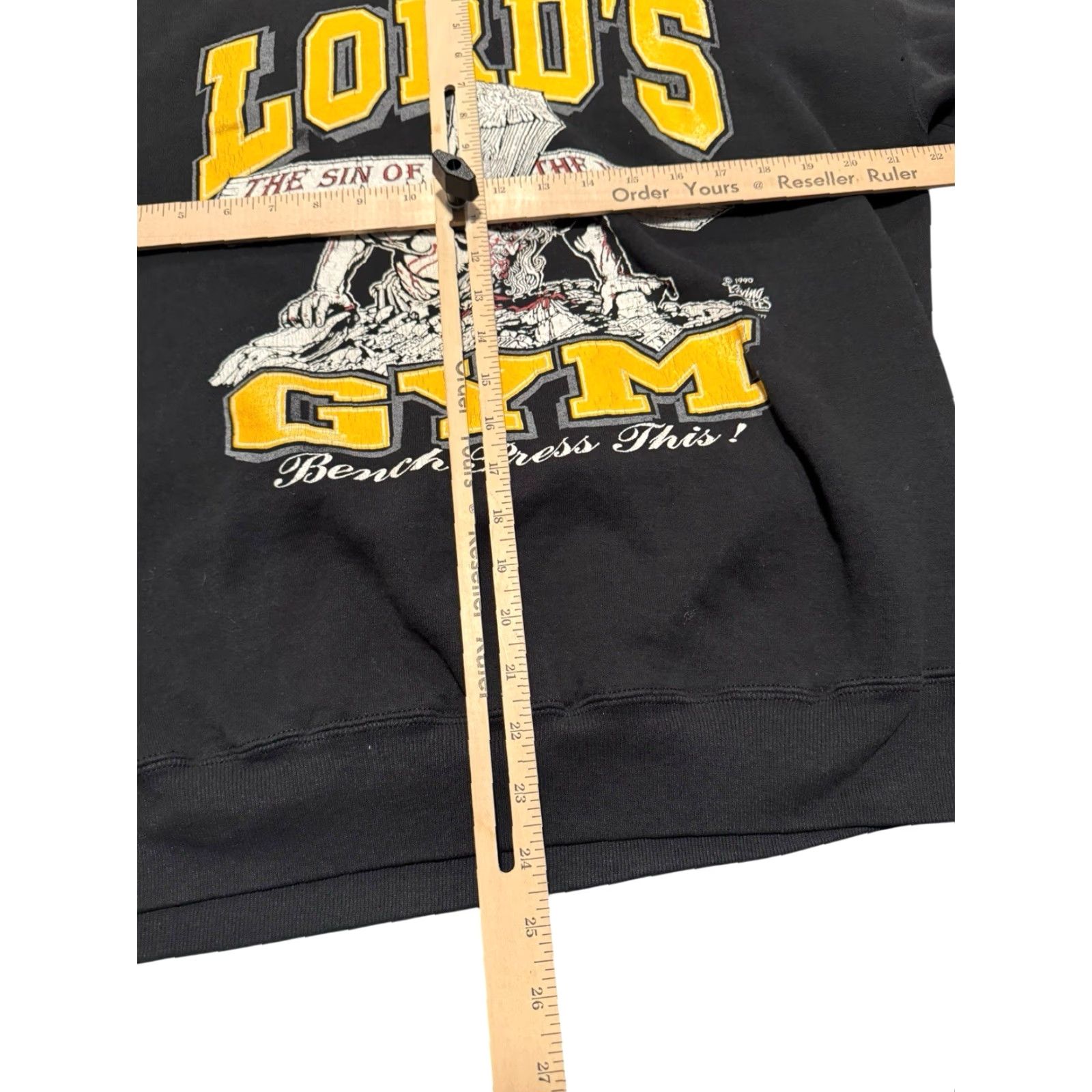 Vintage VINTAGE 1990 Lord's Gym His Pain Your Gain Jesus Crewneck Sweatshirt XL Black Cotton Fleece Graphic Print Logo Men's 90s Grunge Pullover Size US XL / EU 56 / 4 - 7 Thumbnail