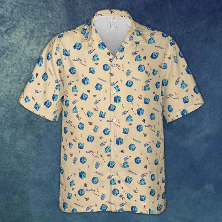 Other RPG DND DICES PATTERN HAWAIIAN SHIRT Size US L / EU 52-54 / 3 - 3 Thumbnail