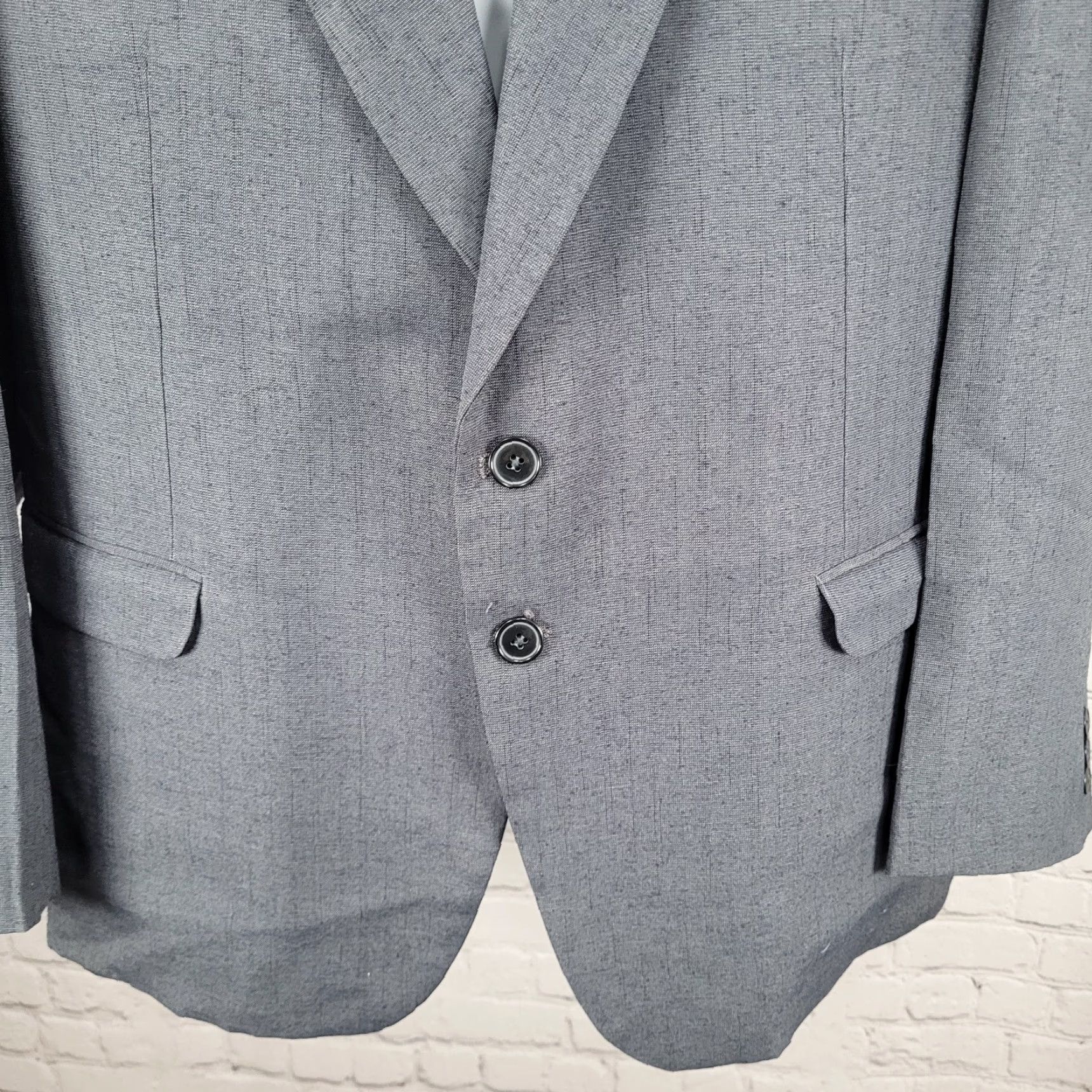 Vintage Patwardhan Grey 2 Button Single Vented Notch Blazer Sport Coat 42 Mens Jacket Slim Classic Size 42R - 7 Thumbnail