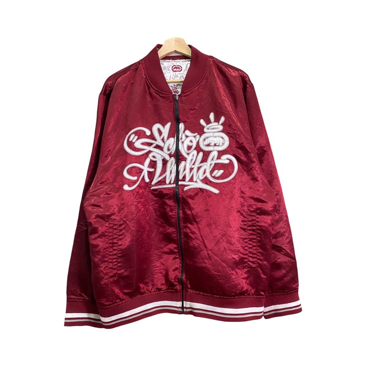 Ecko Unltd. VTG Ecko Unltd Y2K Satin Reversible Bomber Jacket Size XL Size US XL / EU 56 / 4 - 1 Thumbnail