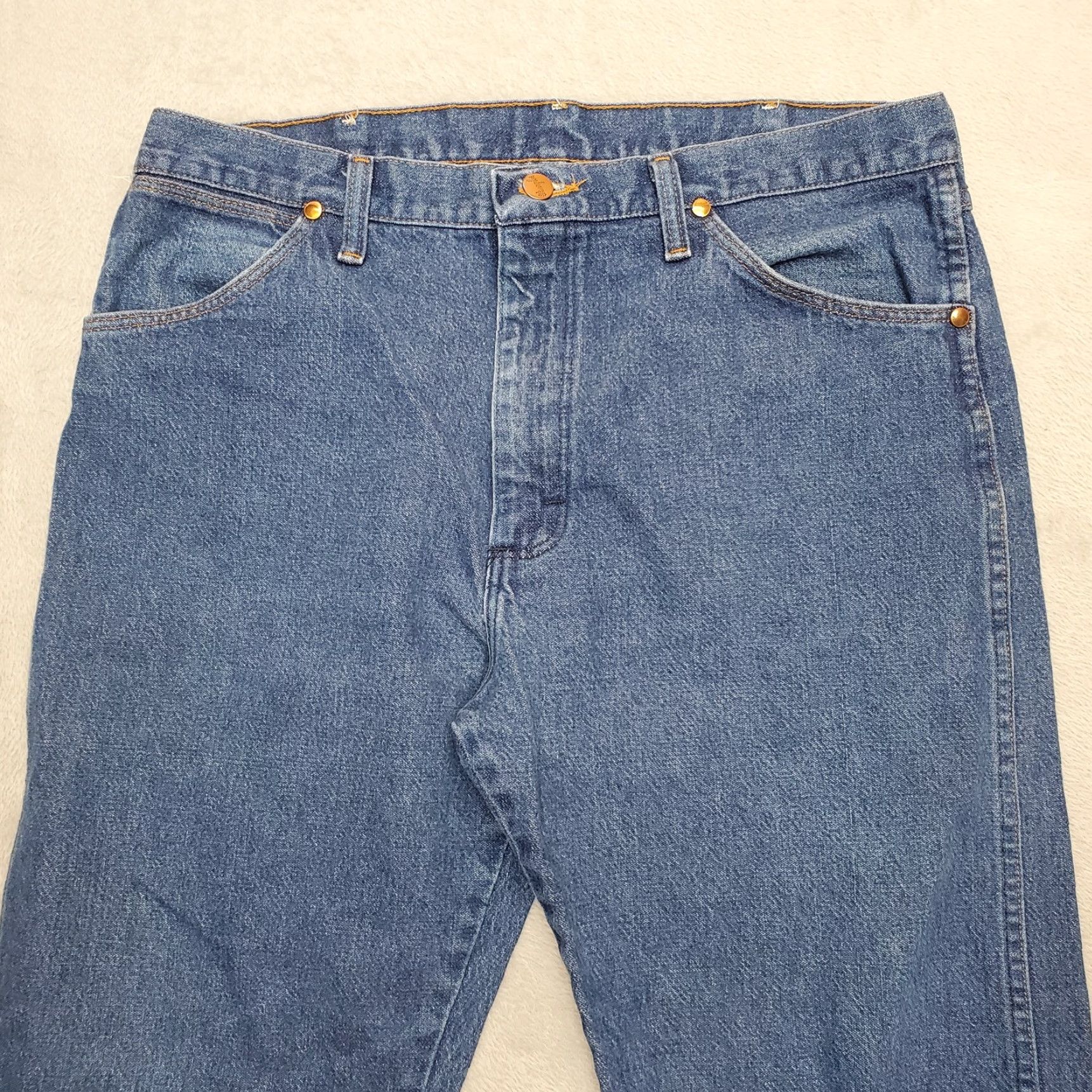 Wrangler VINTAGE Wrangler Jeans Men 36x30 Blue Denim Faded Cowboy Western Ranchwear Pants Jeans Shirt? Size US 36 / EU 52 - 3 Thumbnail