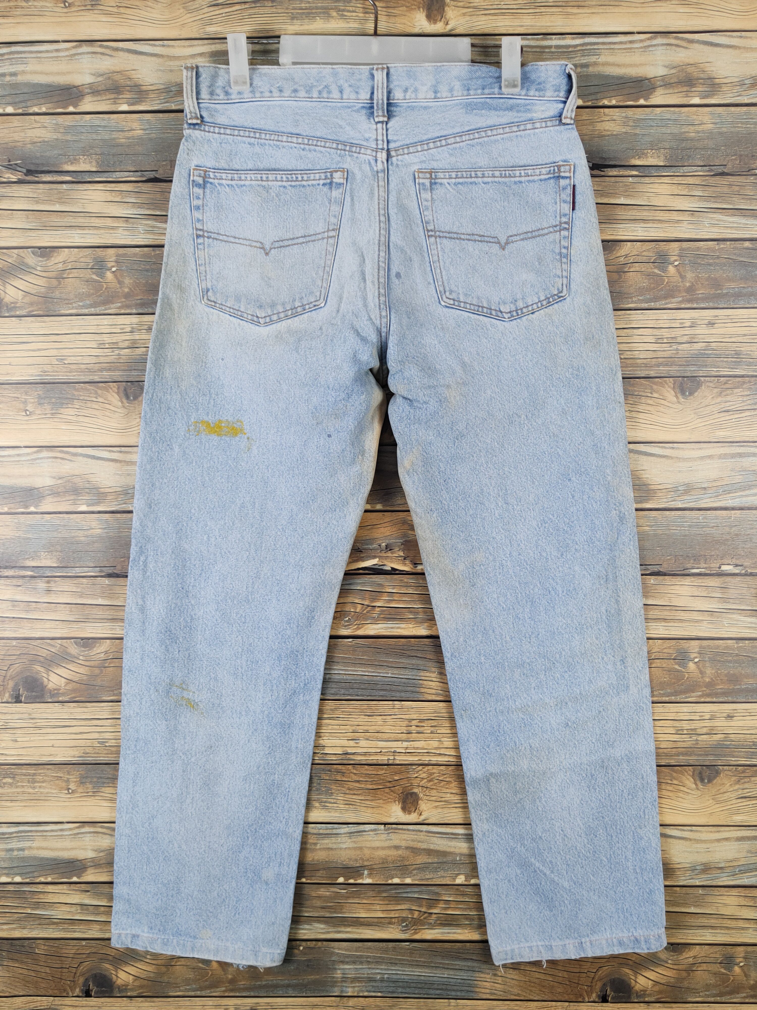 Japanese Brand Fittz Light Blue Distressed Ripped denim Jeans #W1692 Size US 33 - 8 Thumbnail
