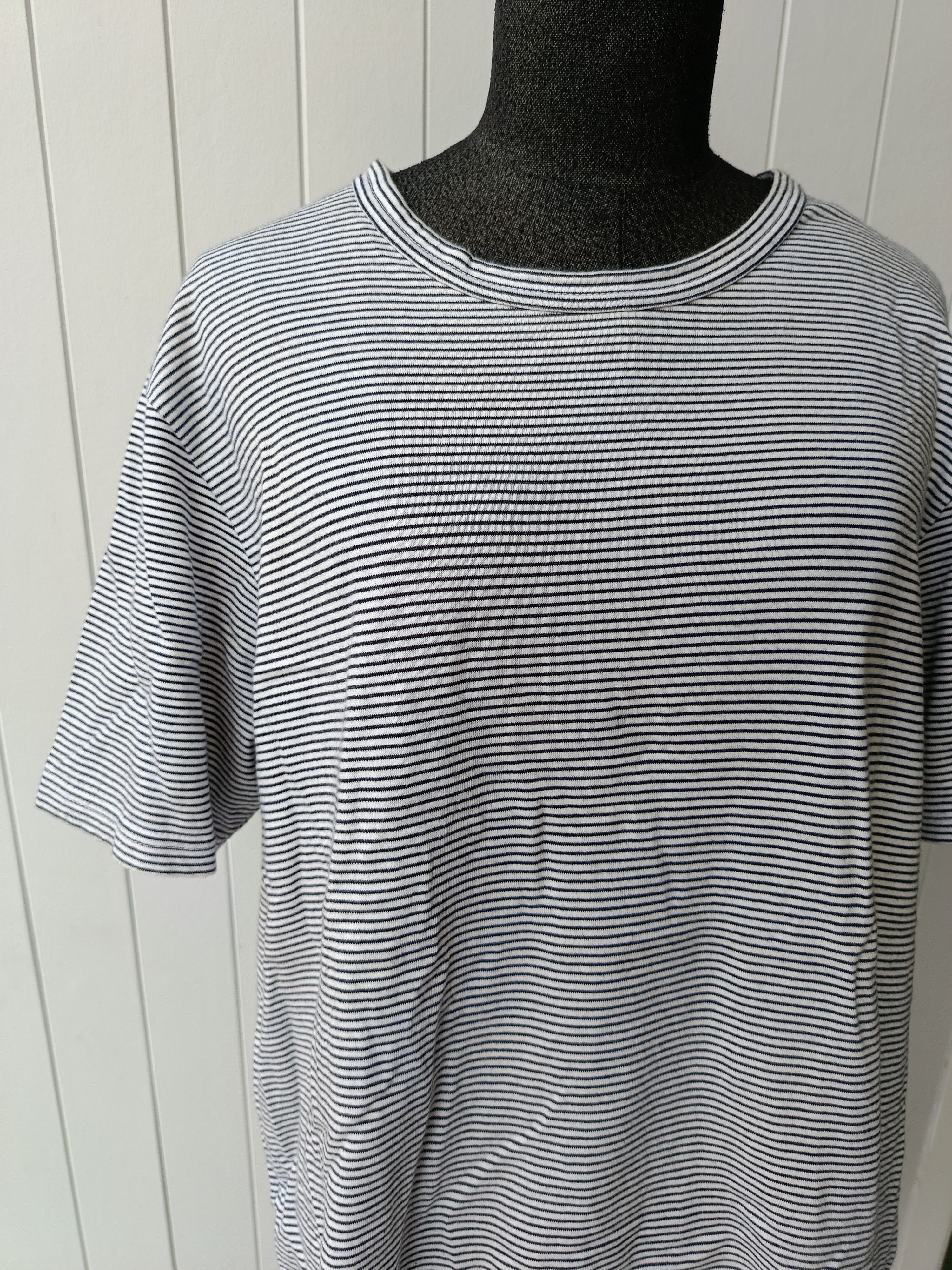 Yohji Yamamoto Yohji Yamamoto Y's Ys for living blue striped large tshirt Size US L / EU 52-54 / 3 - 5 Thumbnail