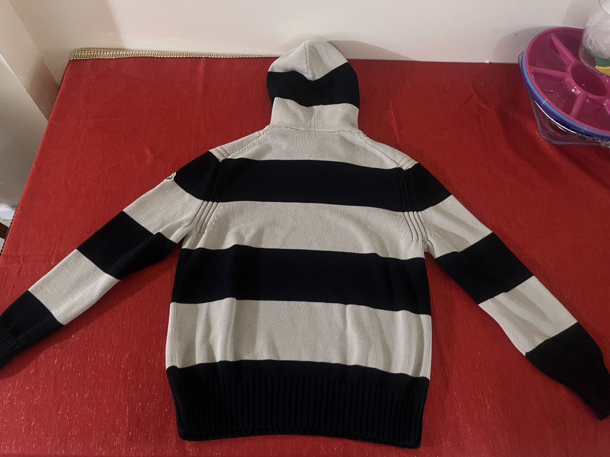 Moncler Moncler Cotton Striped Knit Hoodie Sz XL Size US XL / EU 56 / 4 - 18 Thumbnail