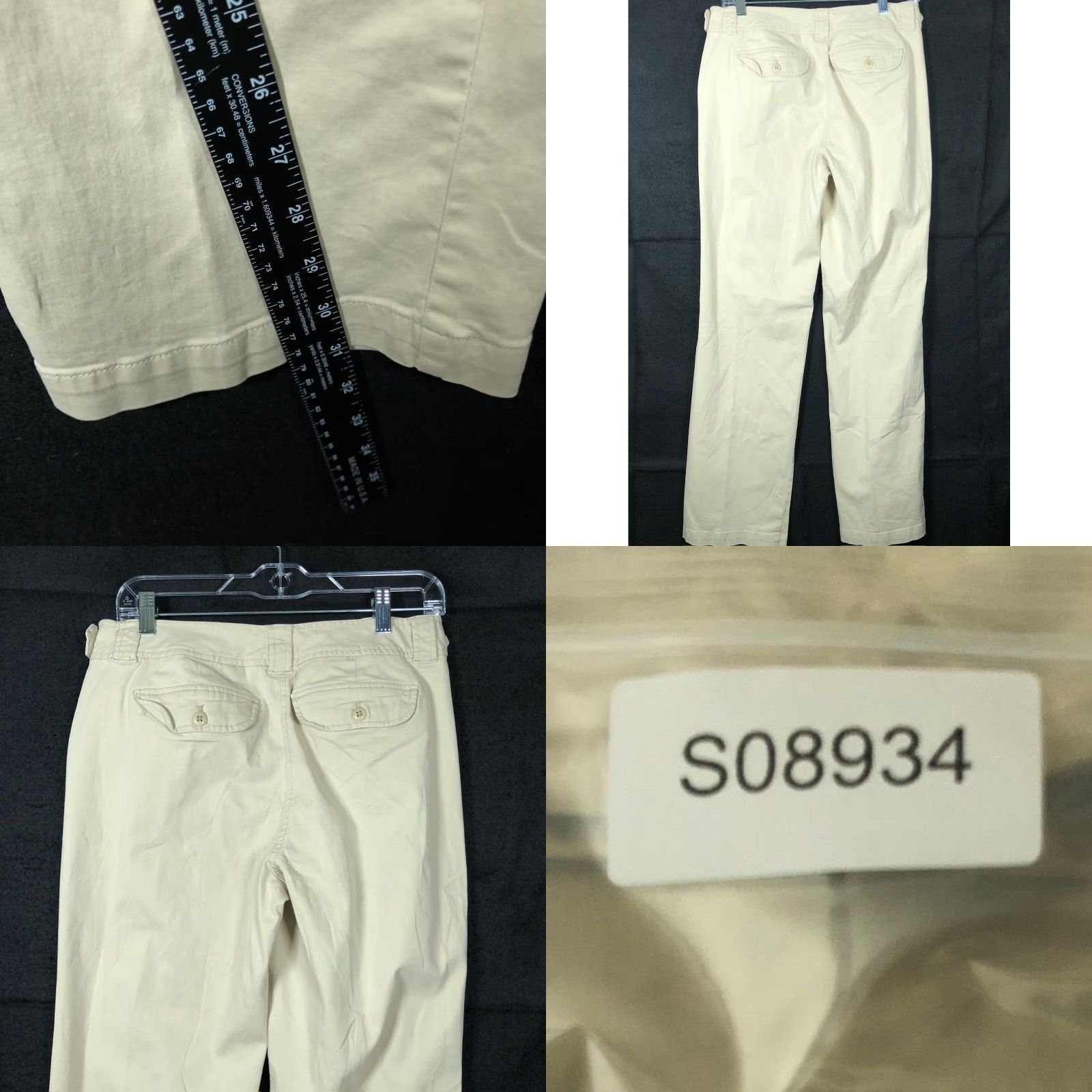 Talbots VINTAGE Talbots Pants Khakis Tan High Rise Straight Leg 8 Womens Stretch Pockets Tailored Workwear Casual Size 30" / US 8 / IT 44 - 8 Thumbnail