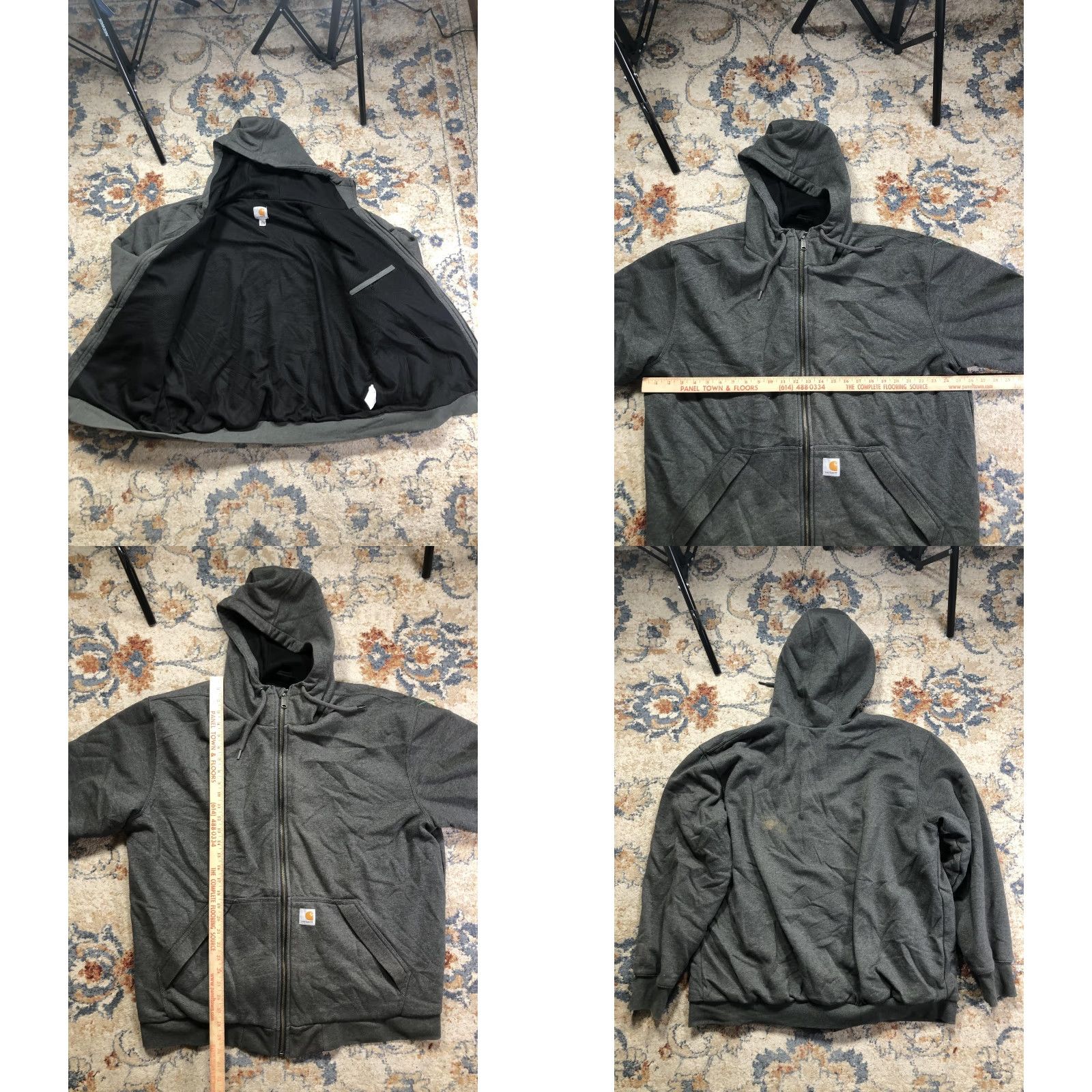 Carhartt Carhartt Hoodie Mens XL Gray Full Zip Rain Defender Lined Workwear Shirt Size US XL / EU 56 / 4 - 8 Thumbnail