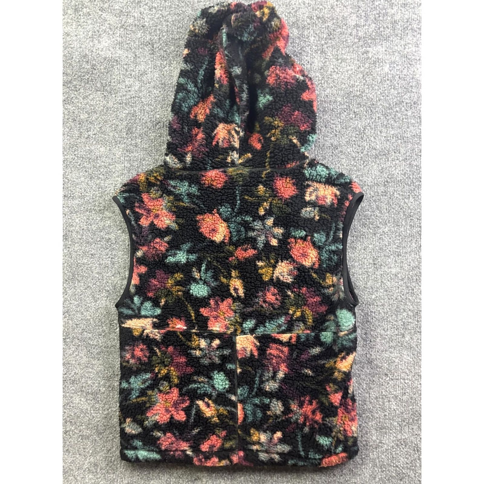 Prana prAna Vest Womens M Multicolor Floral Sherpa Fleece Hooded Zip Pockets Jacket Vest? Size M / US 6-8 / IT 42-44 - 6 Thumbnail