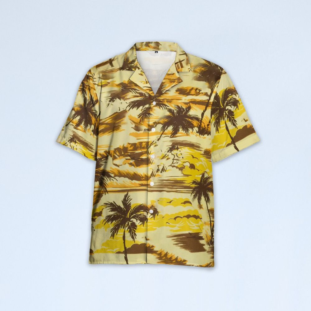Designer × The Unbranded Brand Camp-Collar Palm Tree-Print Shirt | Tropical Vibes Size US S / EU 44-46 / 1 - 1 Thumbnail
