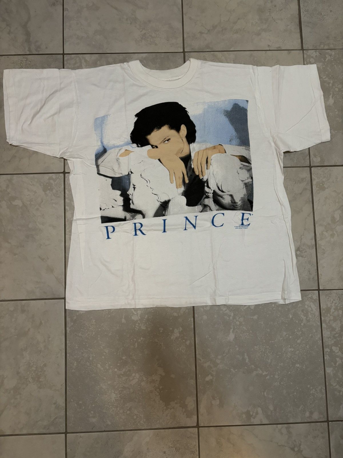 Rare vintage 90s Prince Brockum statues music band t shirt