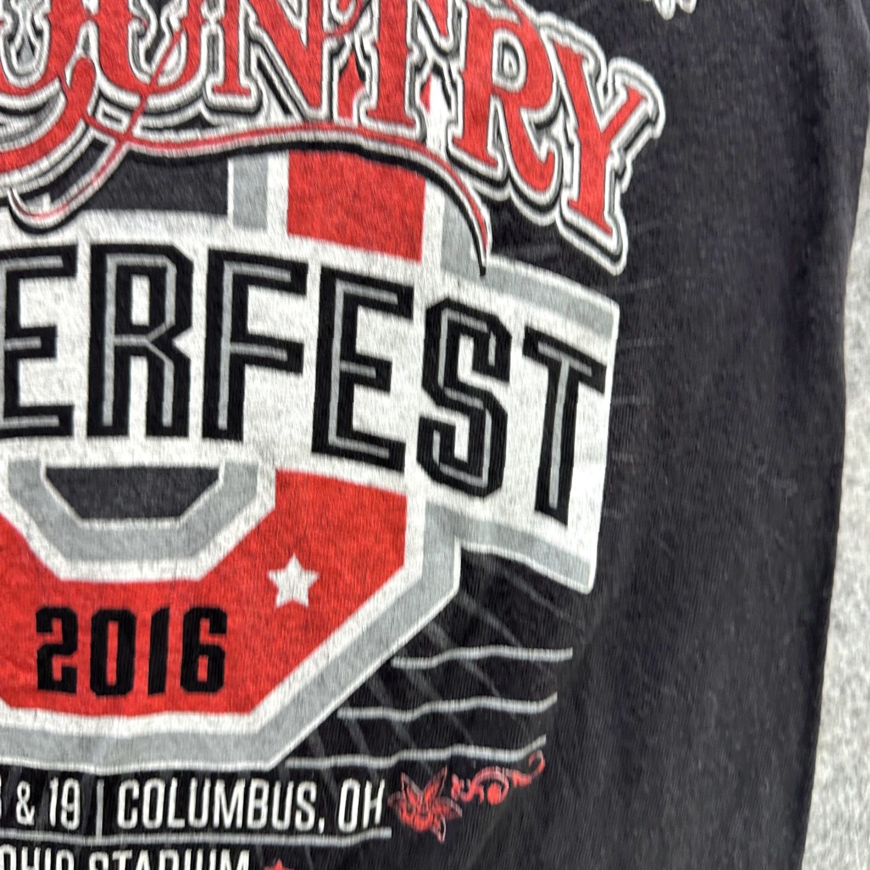 Vintage Buckeye Country Superfest Shirt Mens Small Black 2016 Ohio Stadium Concert Tee Size US S / EU 44-46 / 1 - 4 Thumbnail