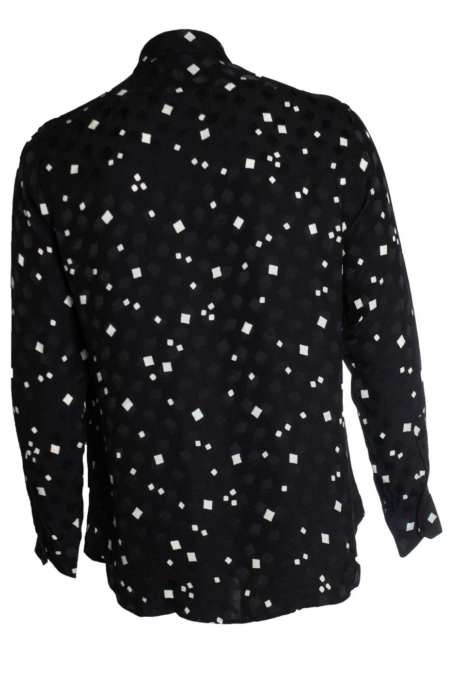 Saint Laurent Paris Saint Laurent, Square printed black and white shirt Size US S / EU 44-46 / 1 - 2 Thumbnail