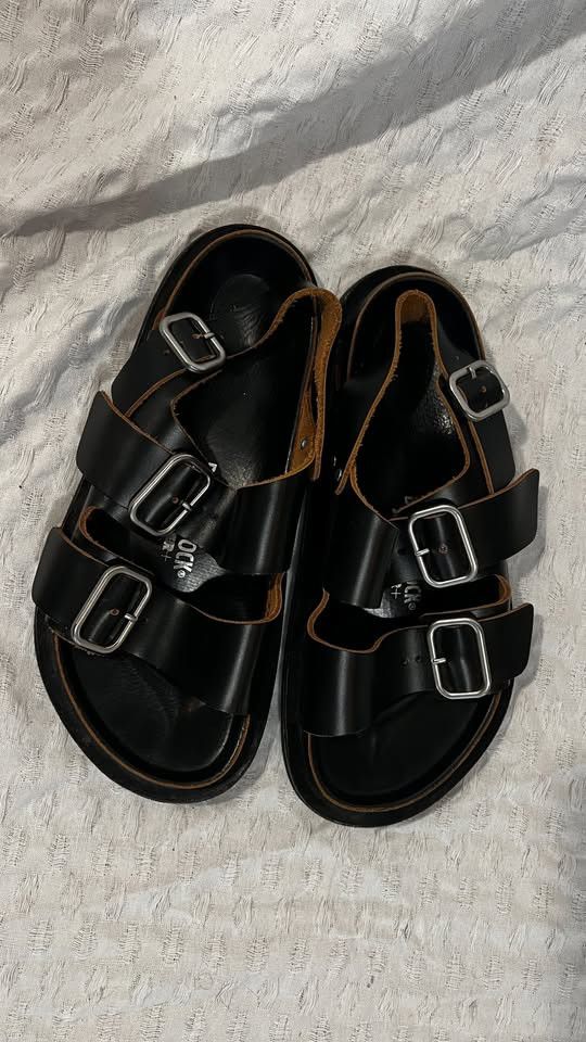 Birkenstock × Jil Sander Birkenstock Jil Sander Milano Black Leather Size US 9.5 / EU 42-43 - 1 Thumbnail