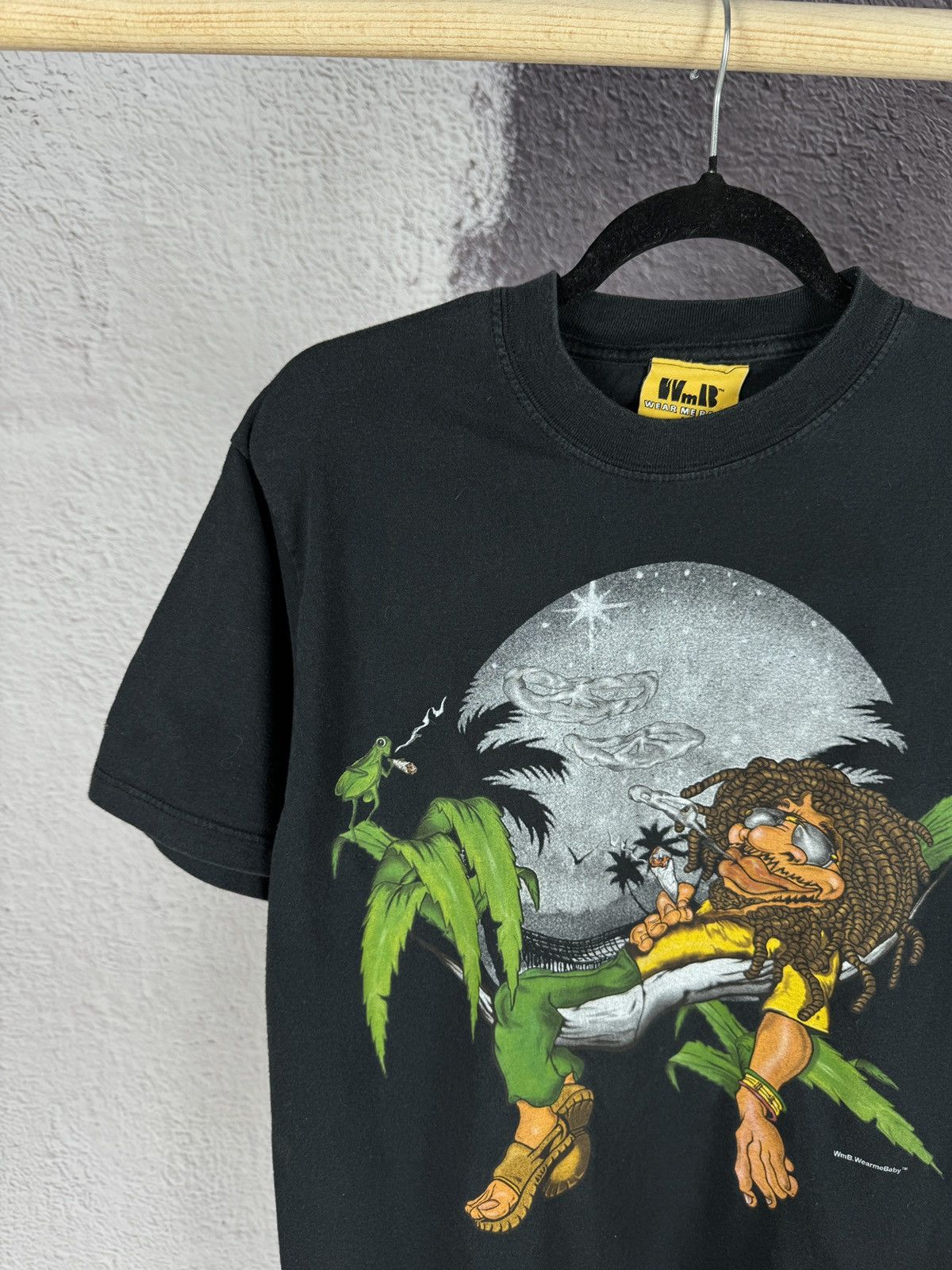 Vintage Vintage 90s Wear Me Baby Rasta Peace Parody tee (M) Size US M / EU 48-50 / 2 - 3 Thumbnail