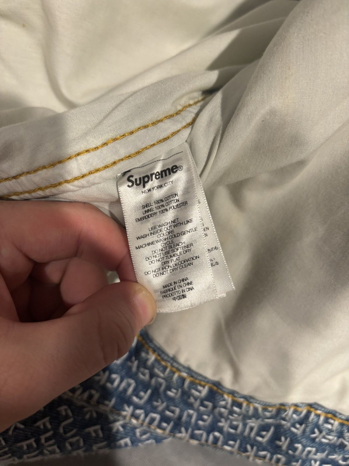 Supreme Supreme f*ck stitch denim jacket Size US M / EU 48-50 / 2 - 7 Thumbnail