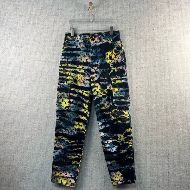 Louis Vuitton FW21 Dazzling Laser Old Flower Denim Casual