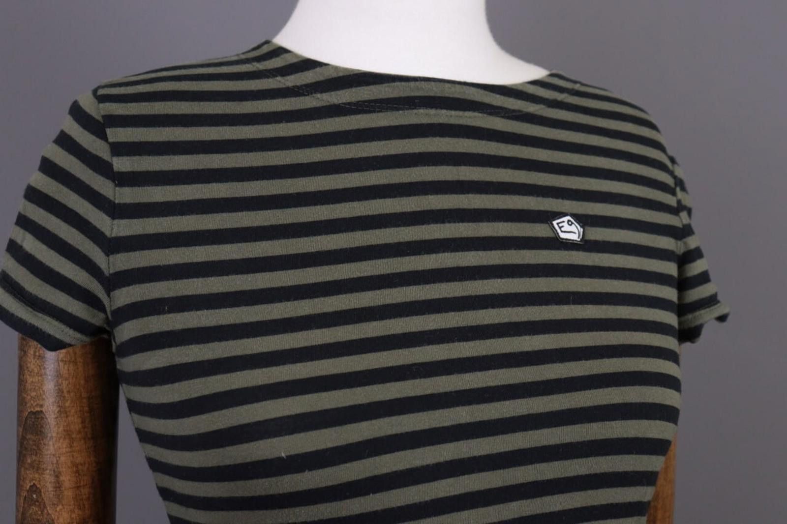 Designer E9 Khaki Striped Short Sleeve Outdoor Climbing Shirt Size M Size M / US 6-8 / IT 42-44 - 6 Thumbnail