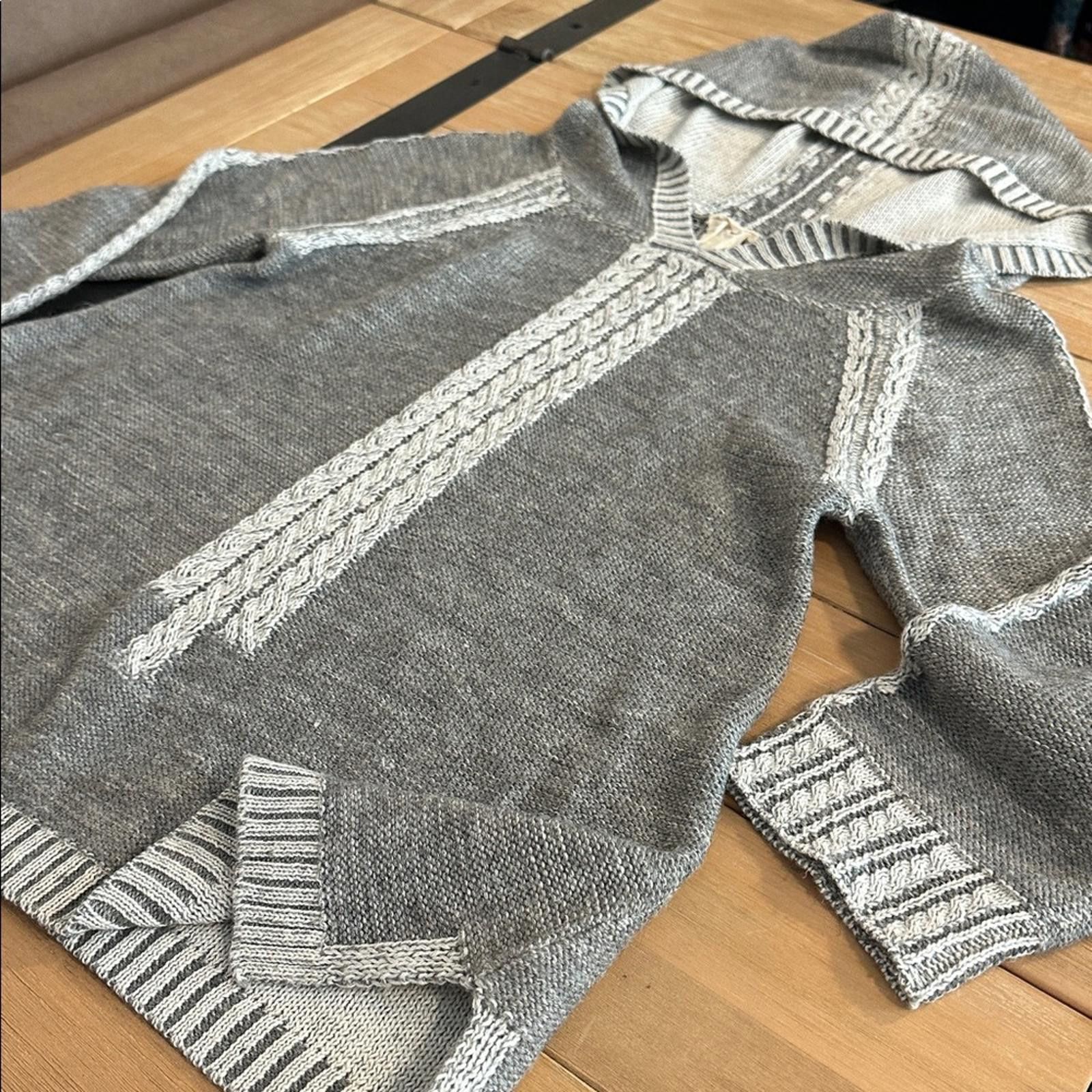 Other Anthro Far Away Small Channel Knit Sweater Wool Linen EUC Size S / US 4 / IT 40 - 3 Thumbnail