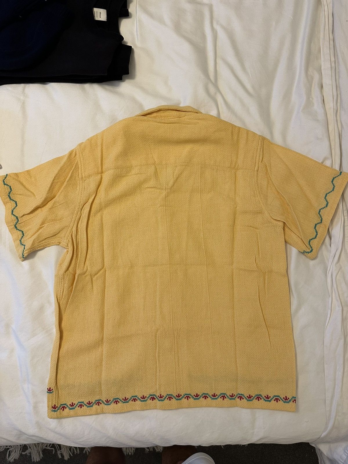 HARAGO Cross-stitched cotton short-sleeved shirt Size US M / EU 48-50 / 2 - 3 Thumbnail