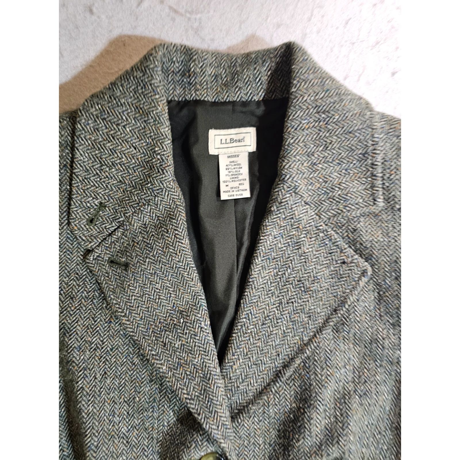 Vintage VINTAGE L.L. Bean Signature Wool Blend 3-Button Blazer Women’s Size Medium Reg Green Blazer Womens 90s Classic Casual Formal Size M / US 6-8 / IT 42-44 - 3 Thumbnail