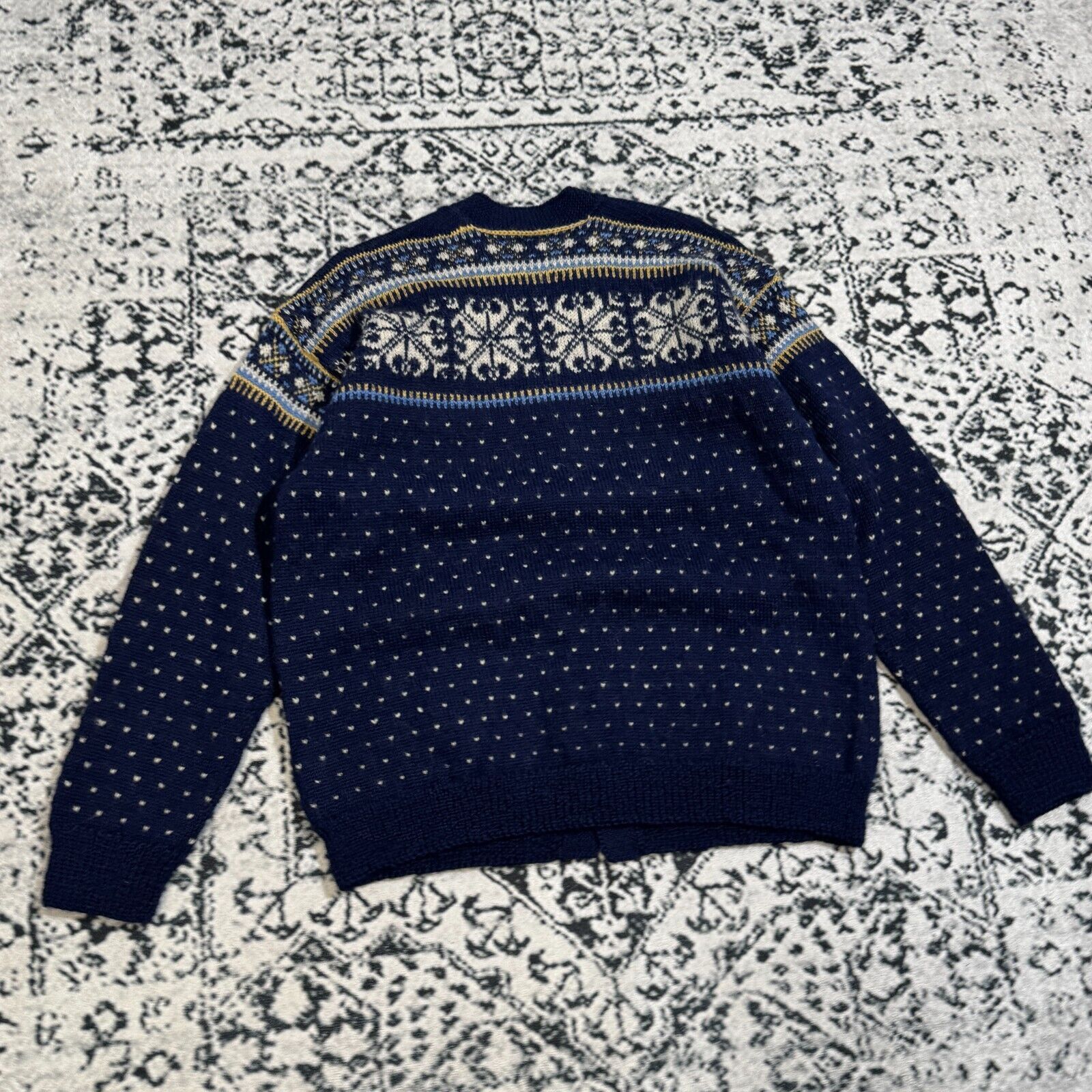 Vintage Vintage Unisex Blue Navy Wool Sweater Cardigan Size S Size US S / EU 44-46 / 1 - 14 Thumbnail
