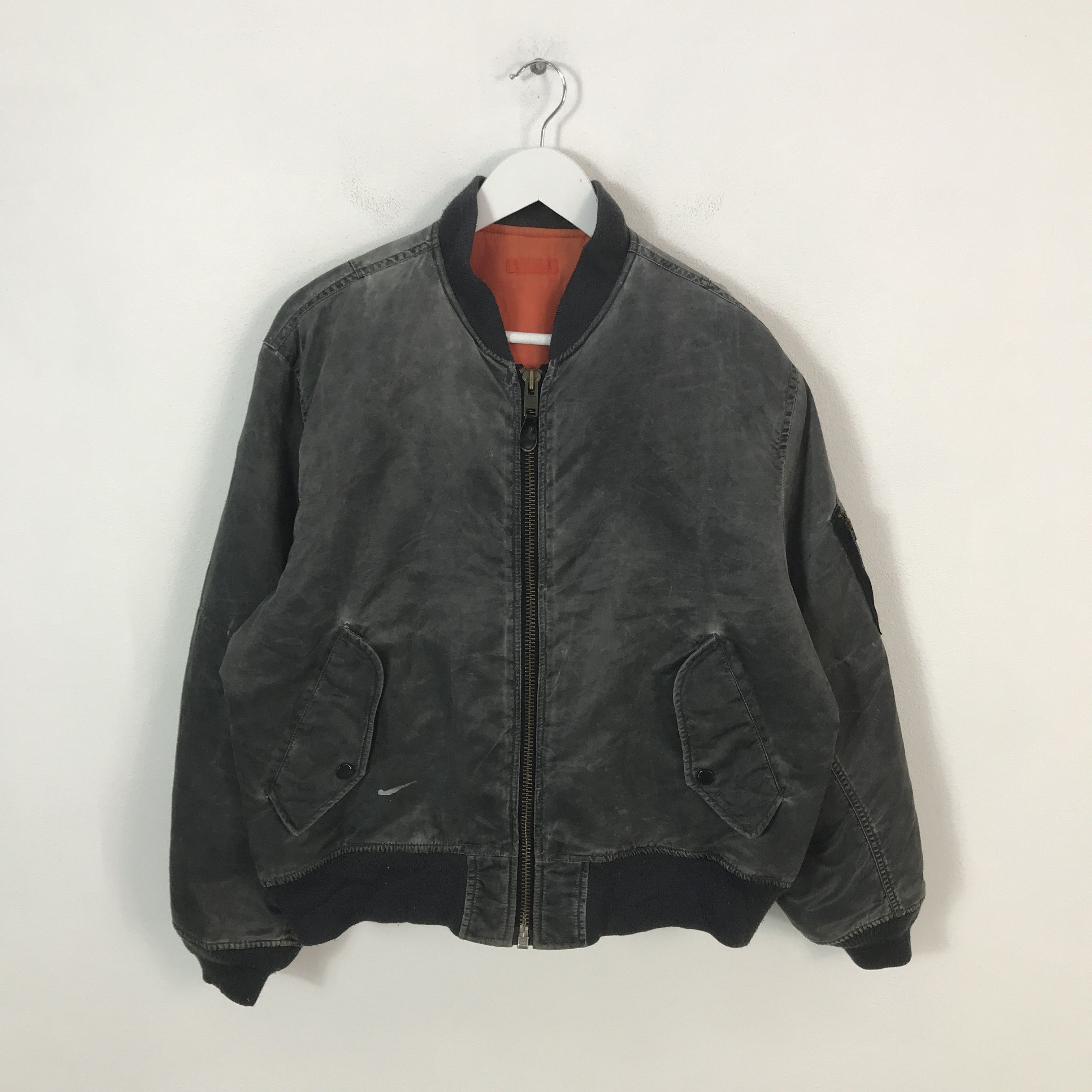 Japanese Brand Vtg air force intermediate Ma-1 design Bomber jacket Size US L / EU 52-54 / 3 - 1 Thumbnail