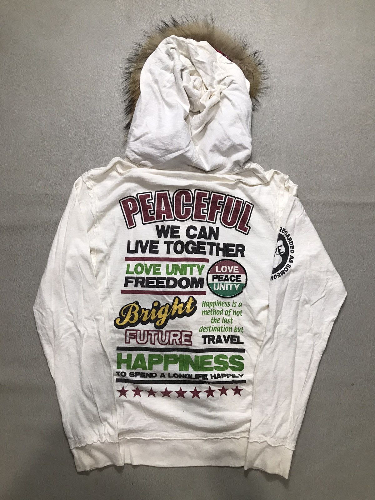 Hysteric Glamour Japanese Poem surf Fur Hoodie Peace and love Size US M / EU 48-50 / 2 - 9 Thumbnail