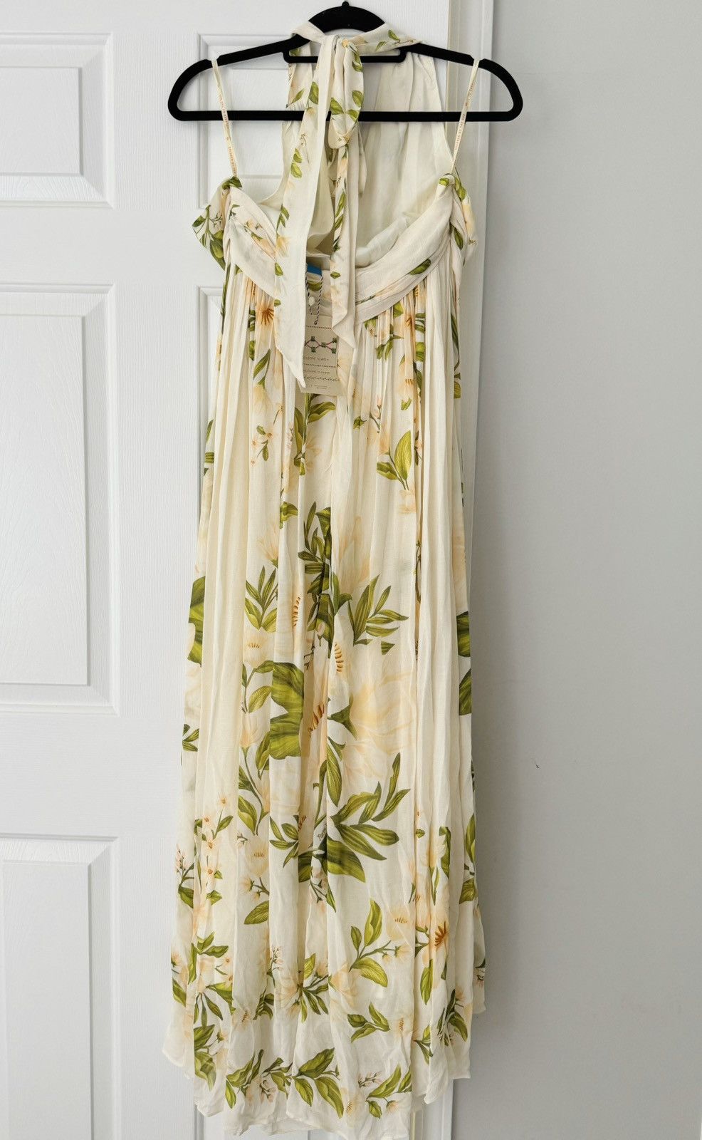 Farm Rio Farm Rio V-Neck Floral Chiffon Maxi Dress, Size L Size L / US 10 / IT 46 - 9 Thumbnail