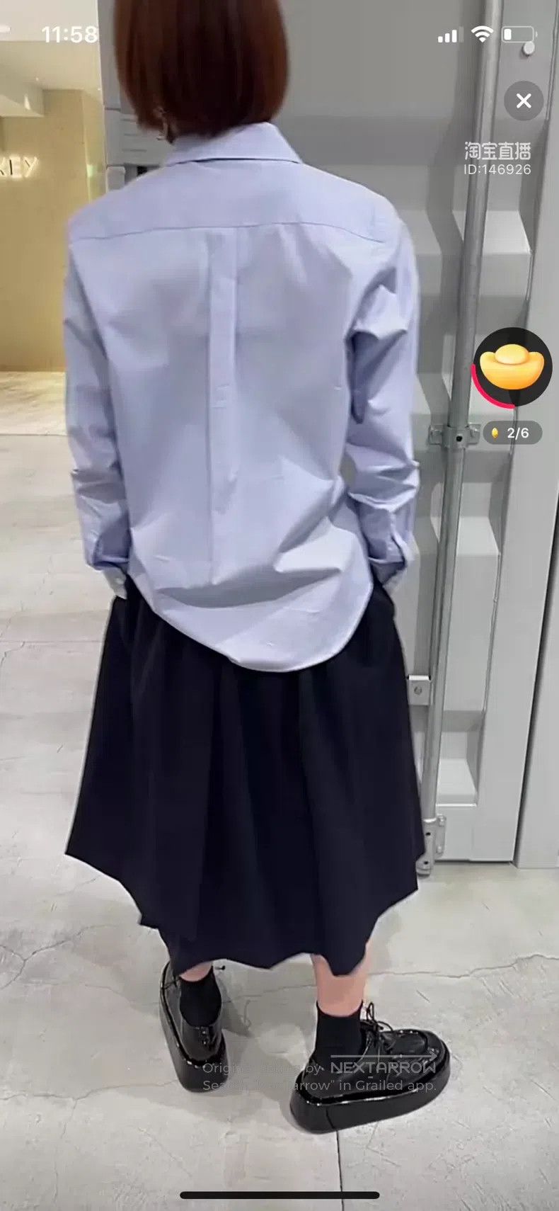 Comme des Garcons Comme Des Garcons size S Wool skirt pants, asymmetrical, n Size 23" - 2 Thumbnail