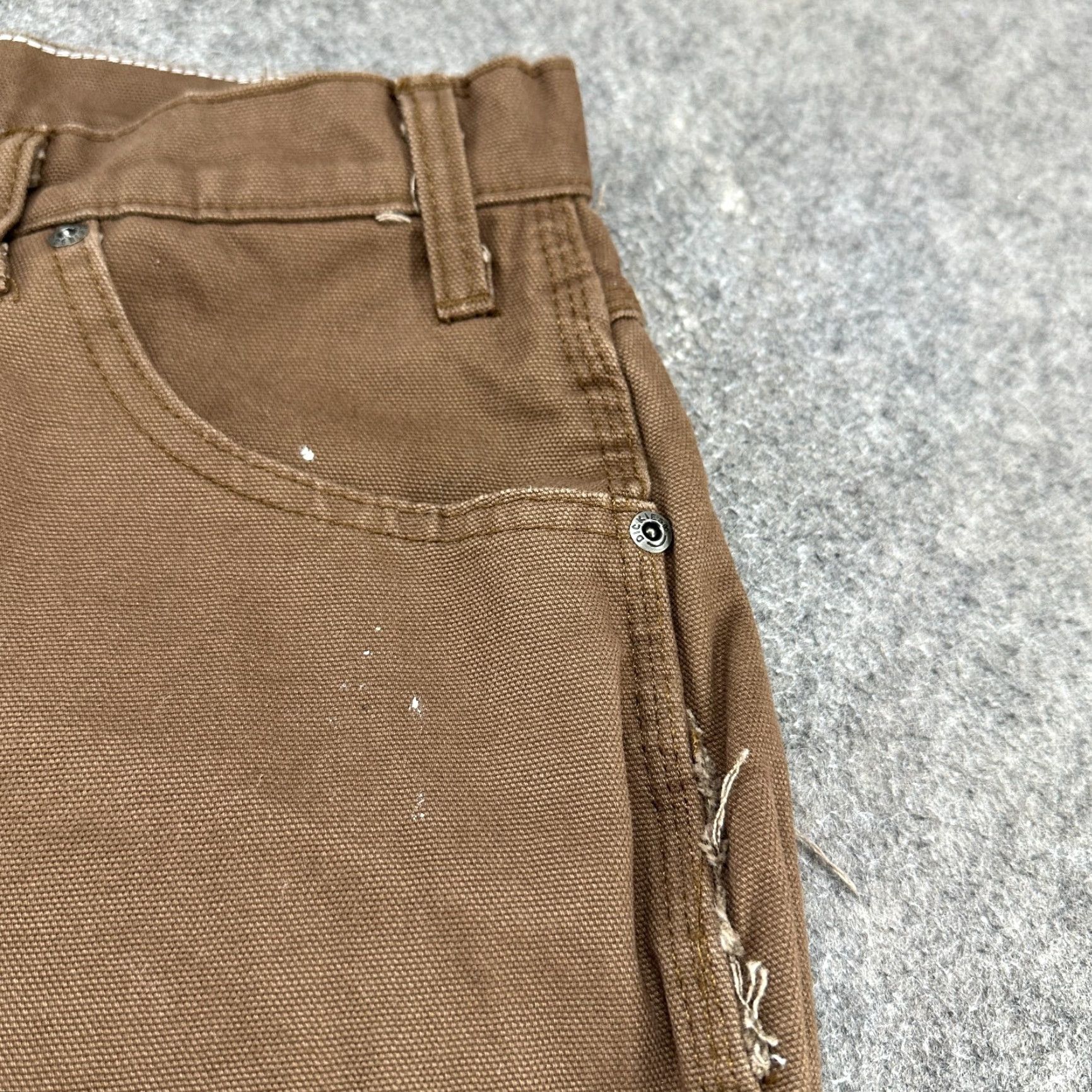Dickies Dickies Pants Mens 34x32 Brown Carpenter Regular Fit Straight Canvas Workwear Size US 34 / EU 50 - 3 Thumbnail