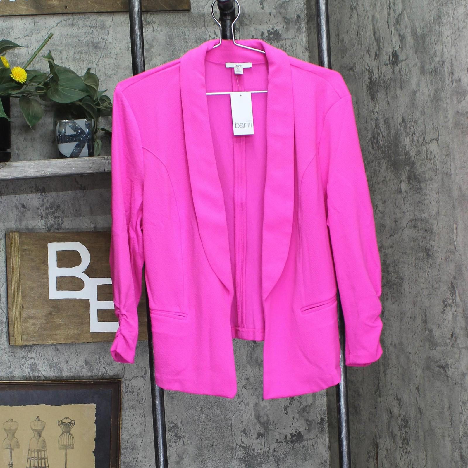 Bar III Nwt Bar Iii Shawl-collar Blazer Jacket Pinkadelic Pink Pxl Size XL / US 12-14 / IT 48-50 - 1 Thumbnail
