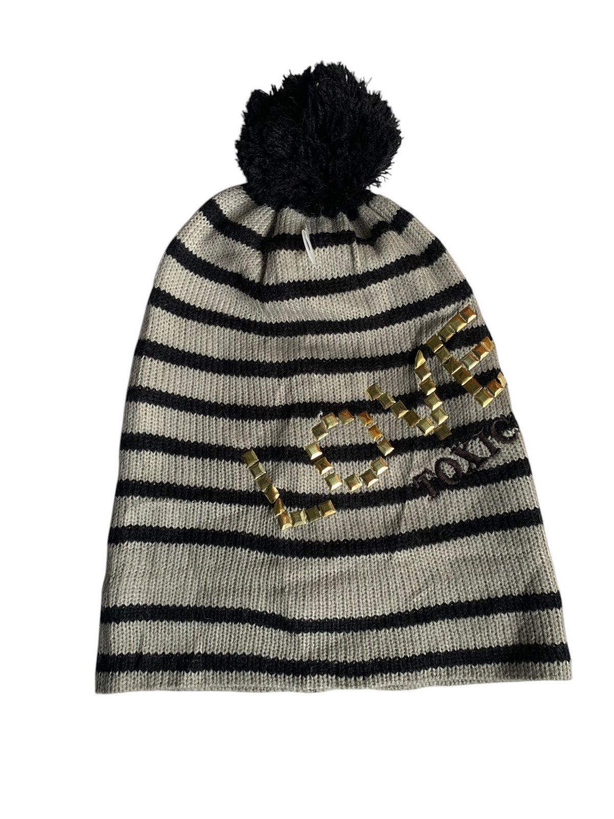 Japanese Brand × Kapital × Vintage LOVE TOXIC STRIPE WINTER SESSIONS LONG BEANIE HATS Size ONE SIZE - 2 Thumbnail