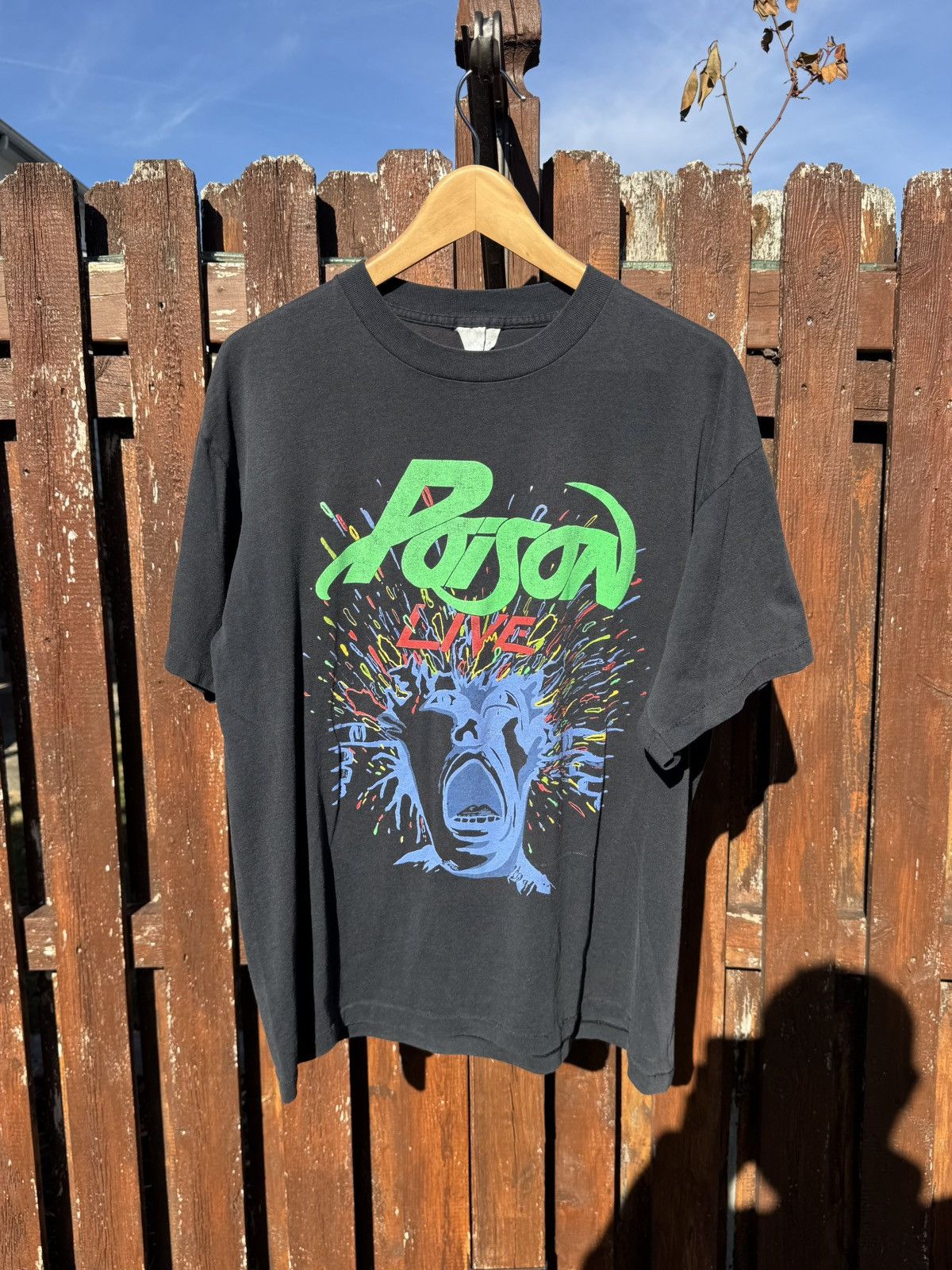Brockum 1988 Poison Live Single Stitch Vintage Tee Size US XL / EU 56 / 4 - 1 Thumbnail