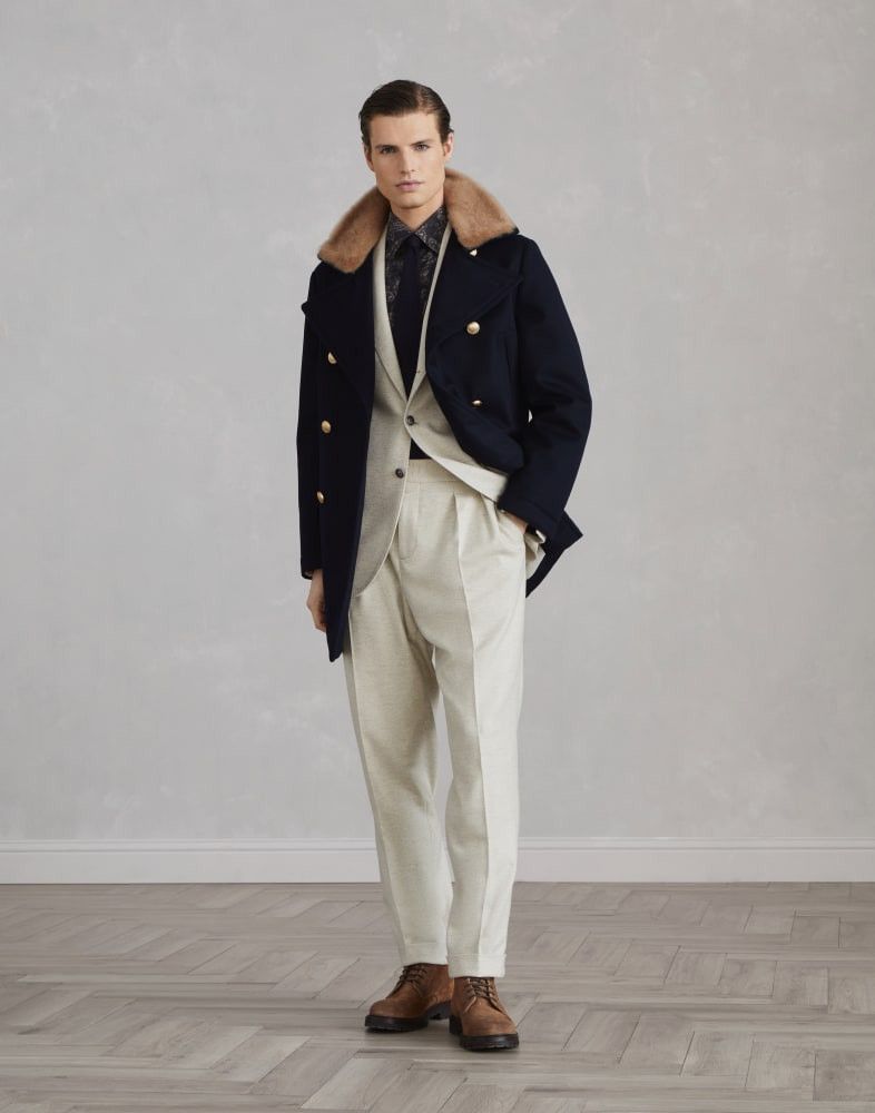 Brunello Cucinelli o1w1db10825 Suit-Type Jacket in Medium Yellow Size US M / EU 48-50 / 2 - 5 Thumbnail