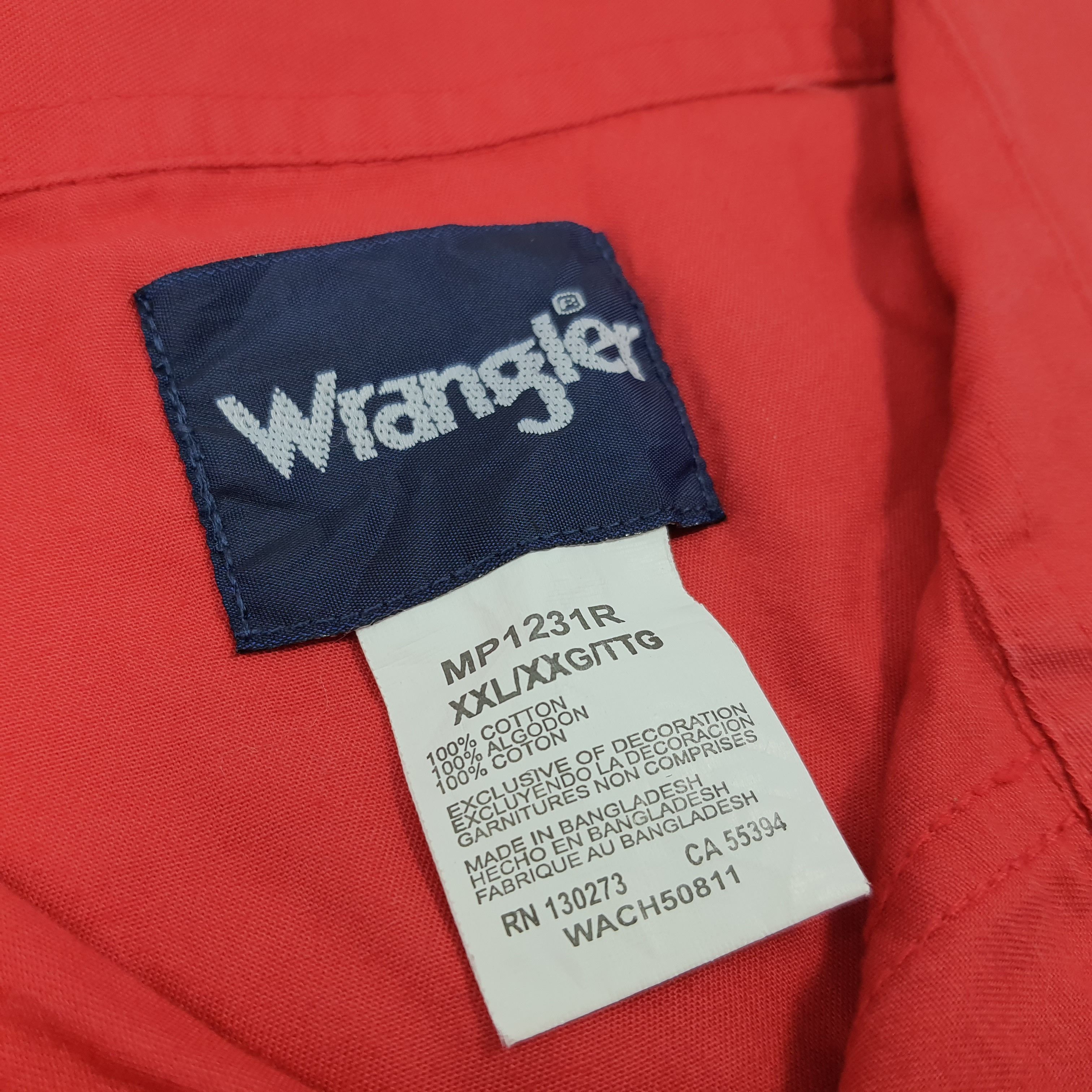 Wrangler Vintage Wrangler Spell Out Button Up Shirt C276N61 Size US XXL / EU 58 / 5 - 6 Thumbnail