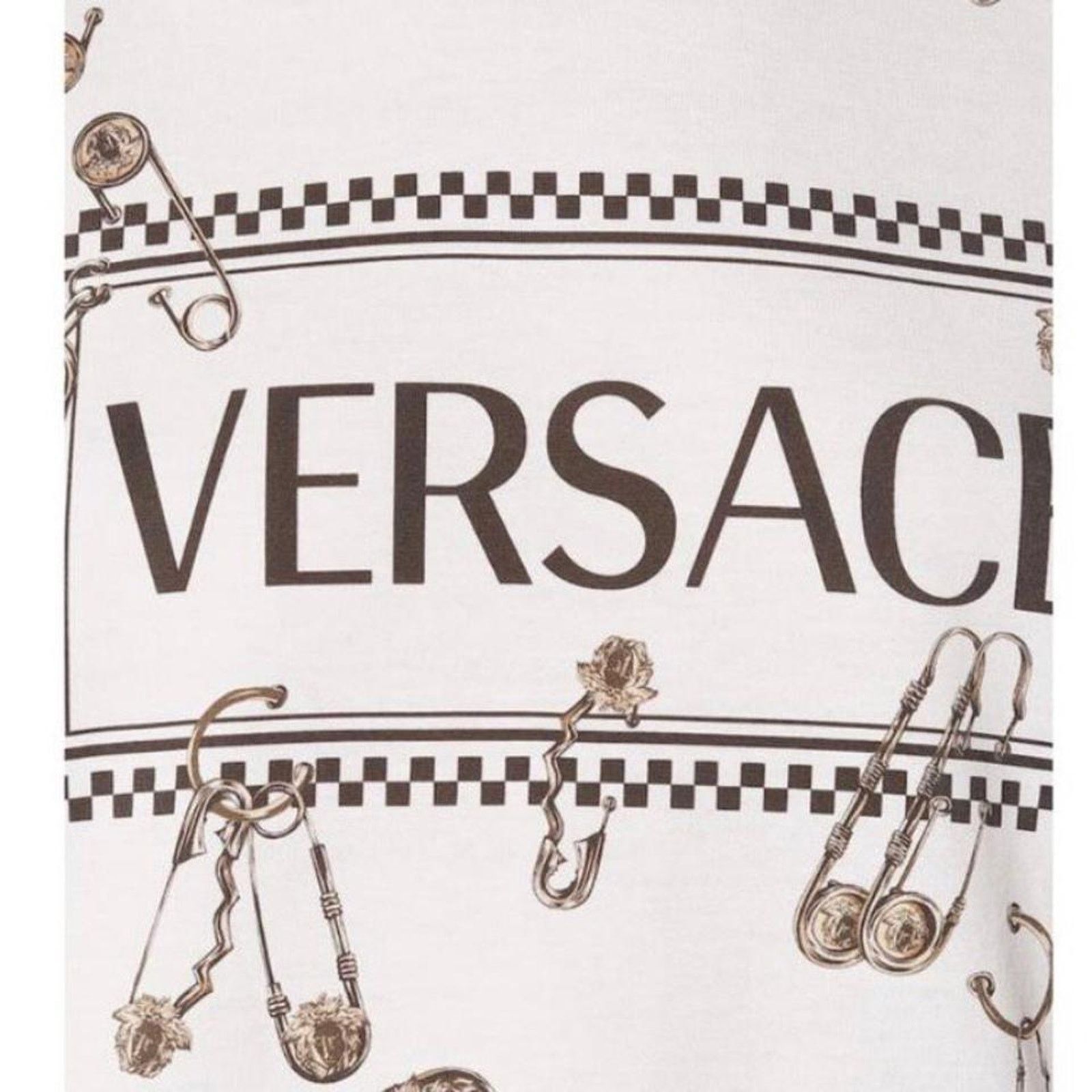 Versace VERSACE logo and Medusa pin printed tee shirt Size XS / US 0-2 / IT 36-38 - 2 Thumbnail