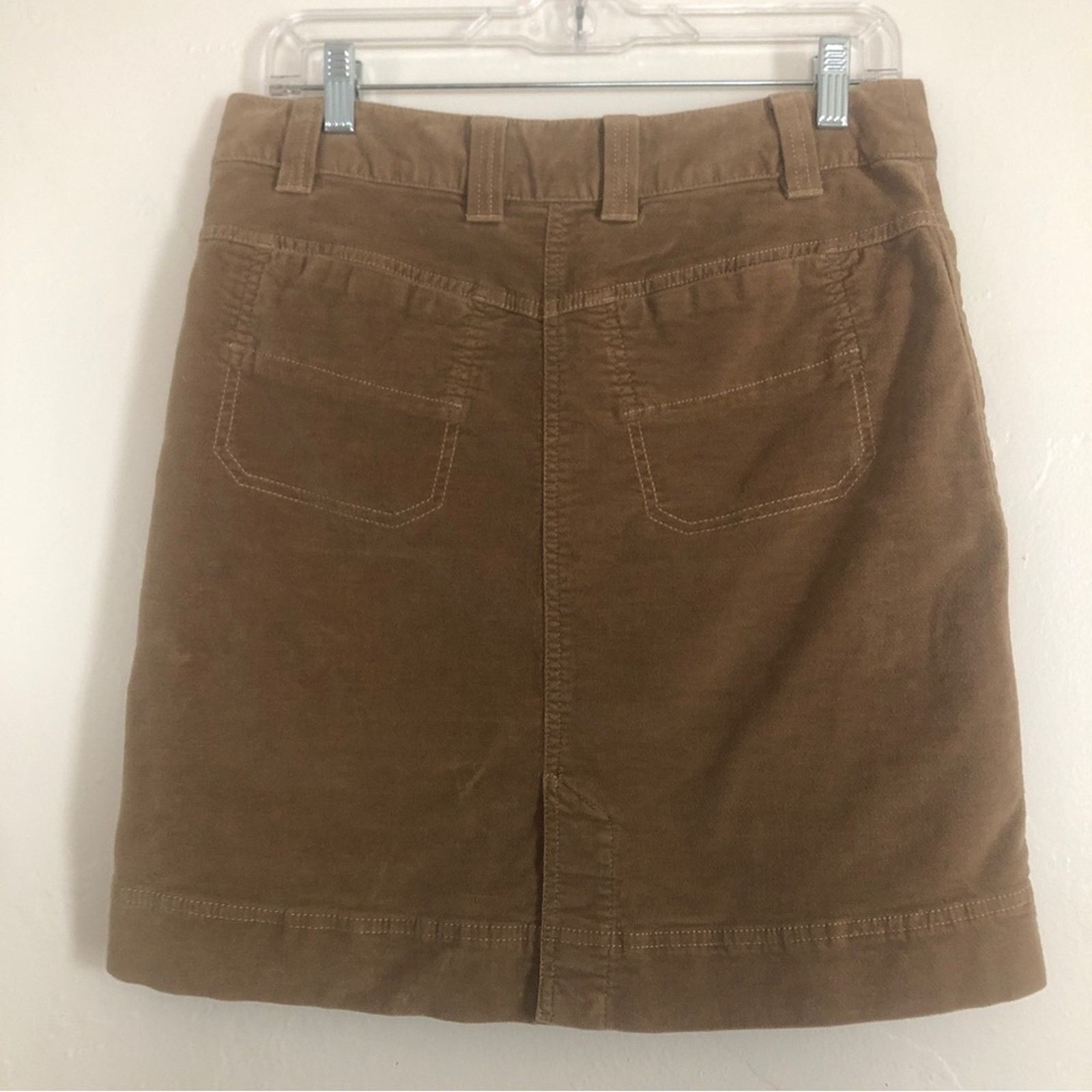 Athleta Athleta Brown Corduroy Soft Velour Long Line Mini Skirt Size 27" / US 4 / IT 40 - 5 Thumbnail